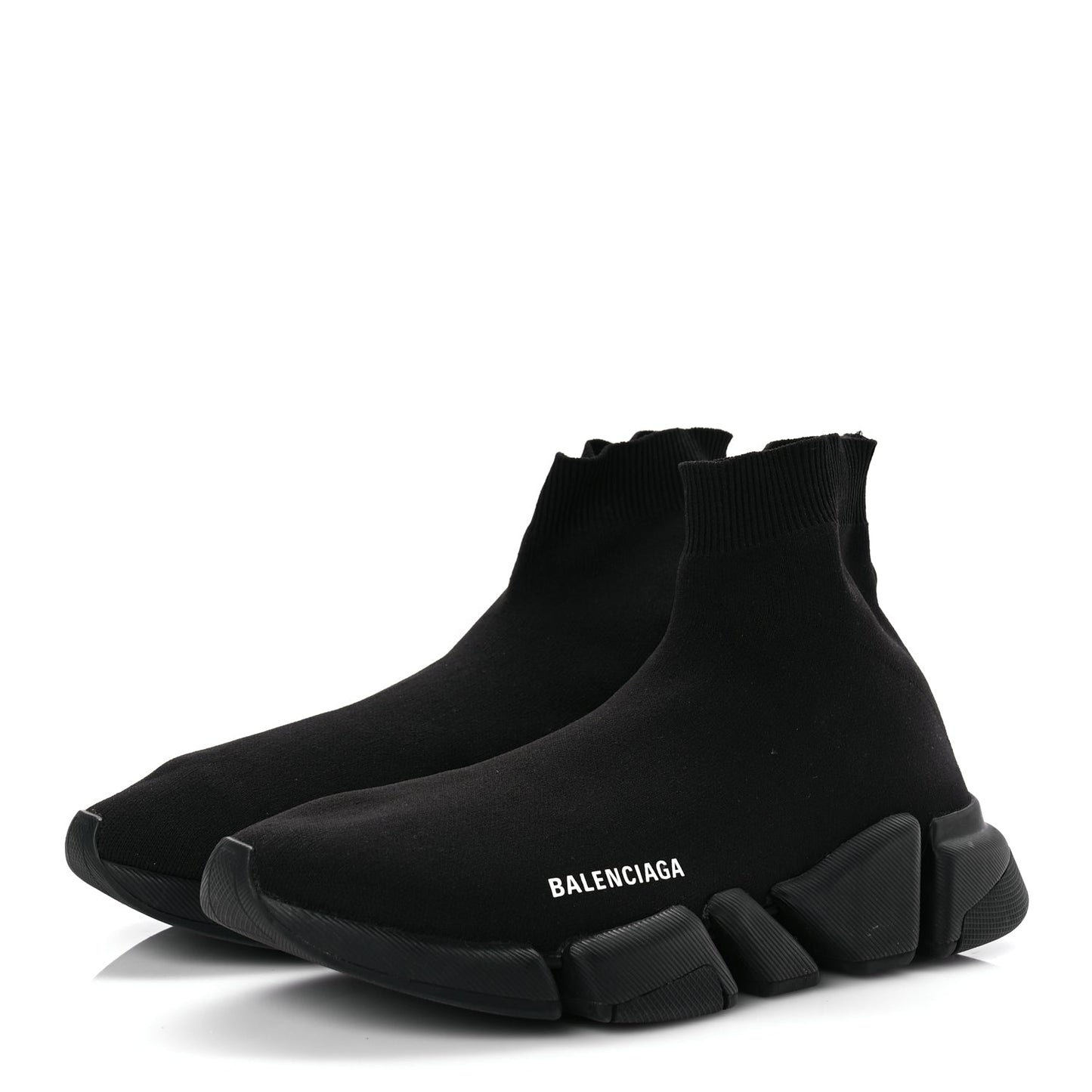 Balenciaga Technical 3D Recycled Knit Mens Speed 2.0 Sneakers Monocolor 43 Black