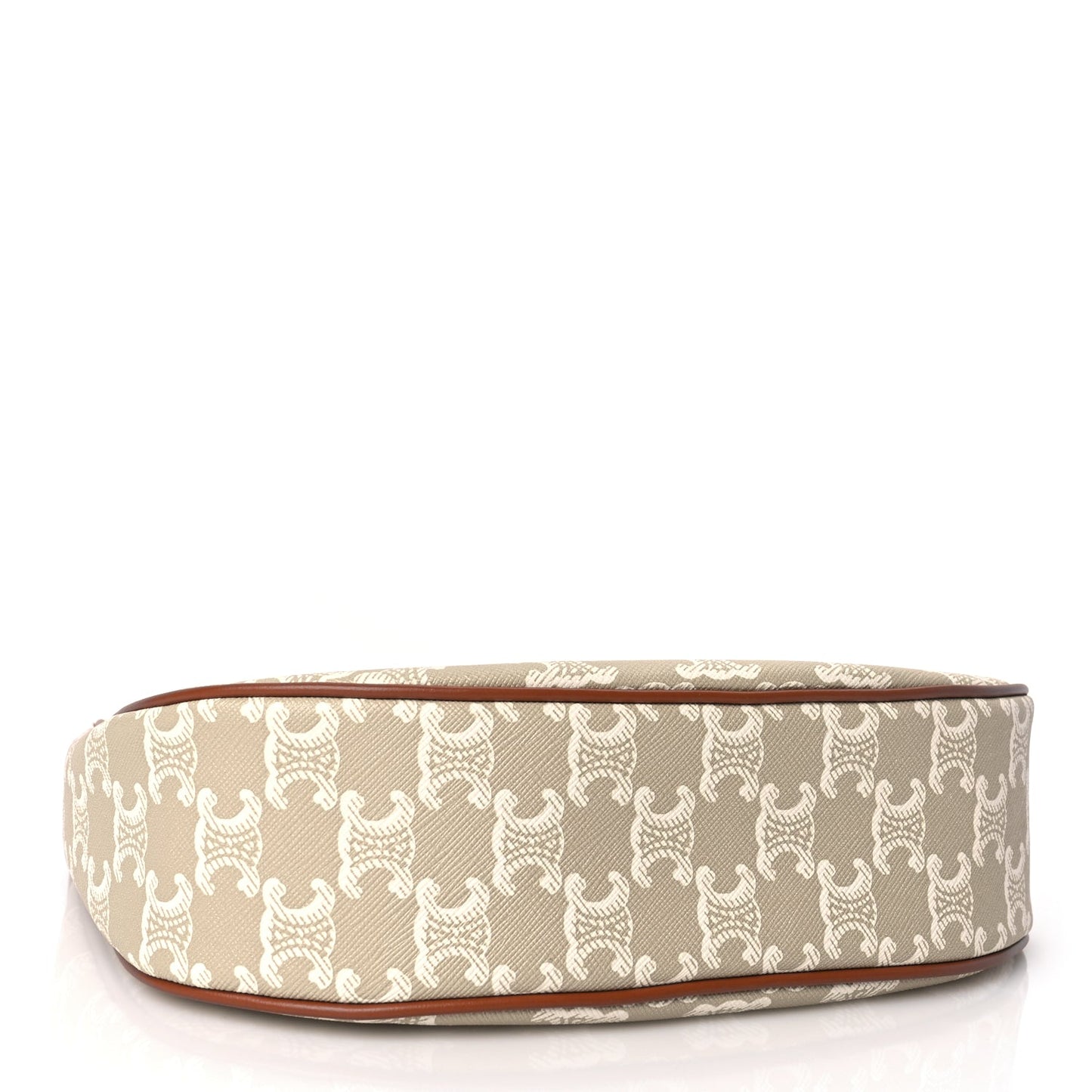 Celine Canvas Calfskin Ava Triomphe Shoulder Bag Grege