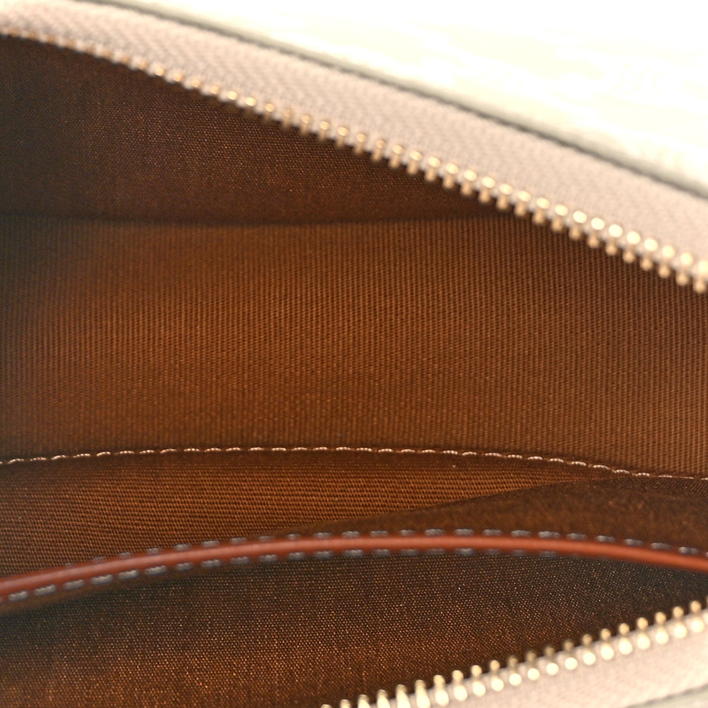 Celine Canvas Calfskin Ava Triomphe Shoulder Bag Grege