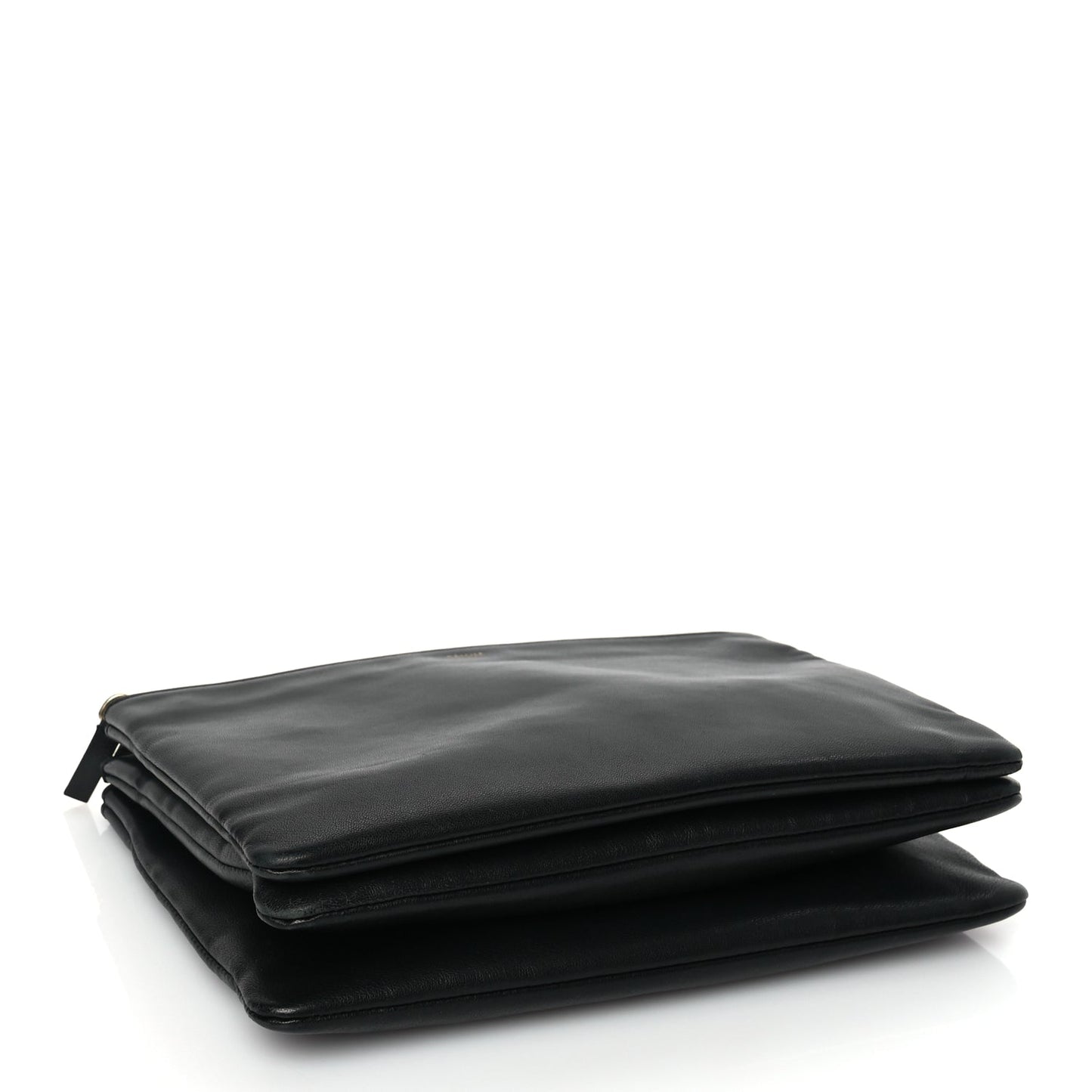 Celine Lambskin Small Trio Crossbody Bag Black
