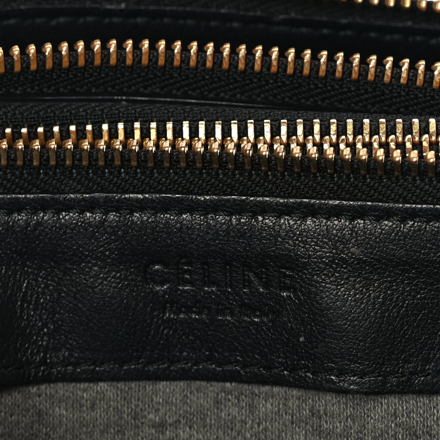 Celine Lambskin Small Trio Crossbody Bag Black