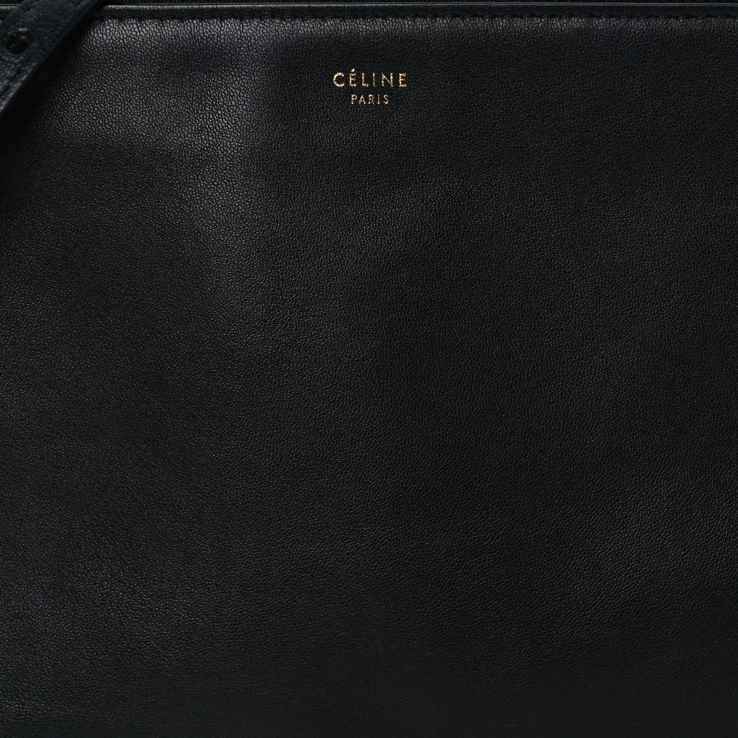 Celine Lambskin Small Trio Crossbody Bag Black
