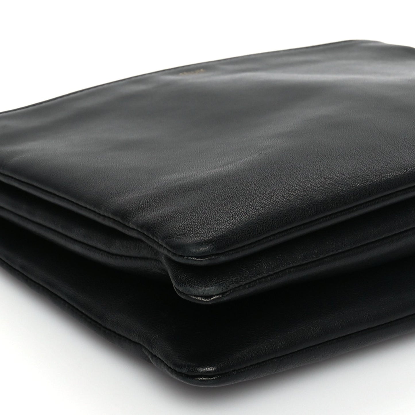 Celine Lambskin Small Trio Crossbody Bag Black