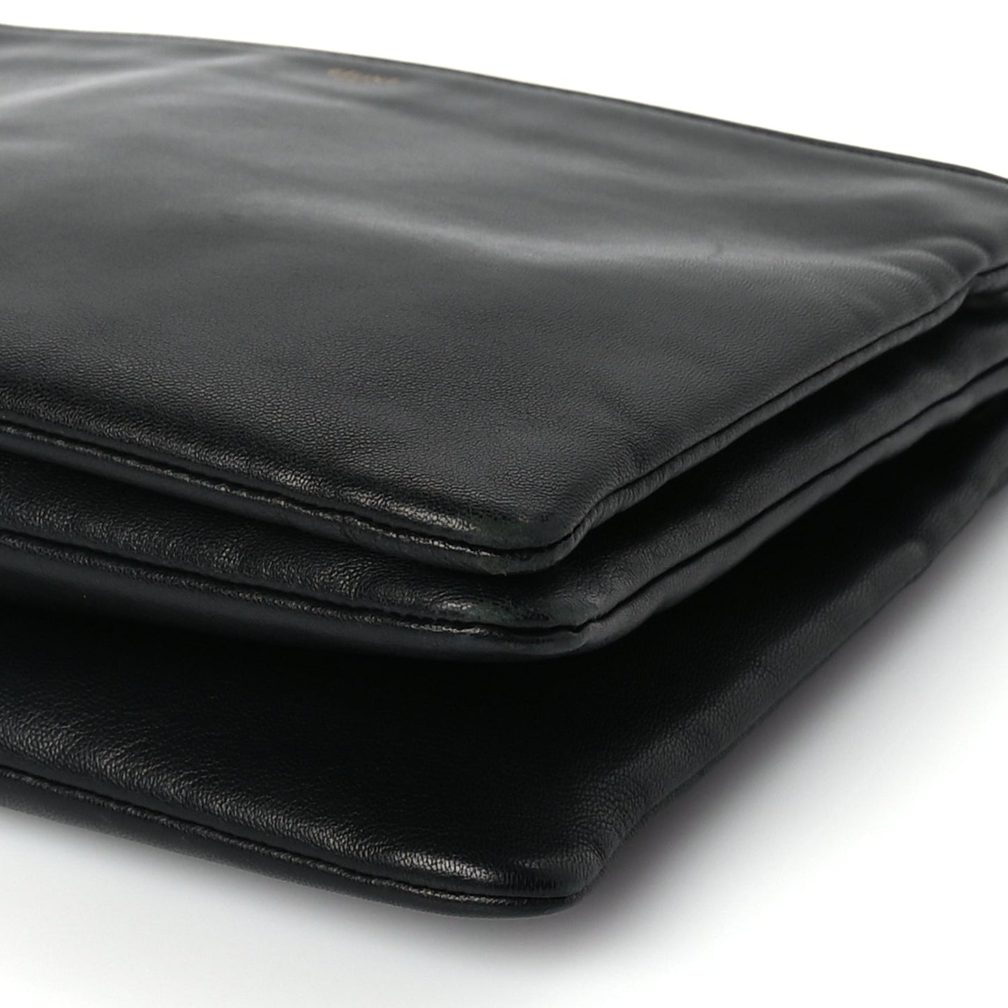 Celine Lambskin Small Trio Crossbody Bag Black