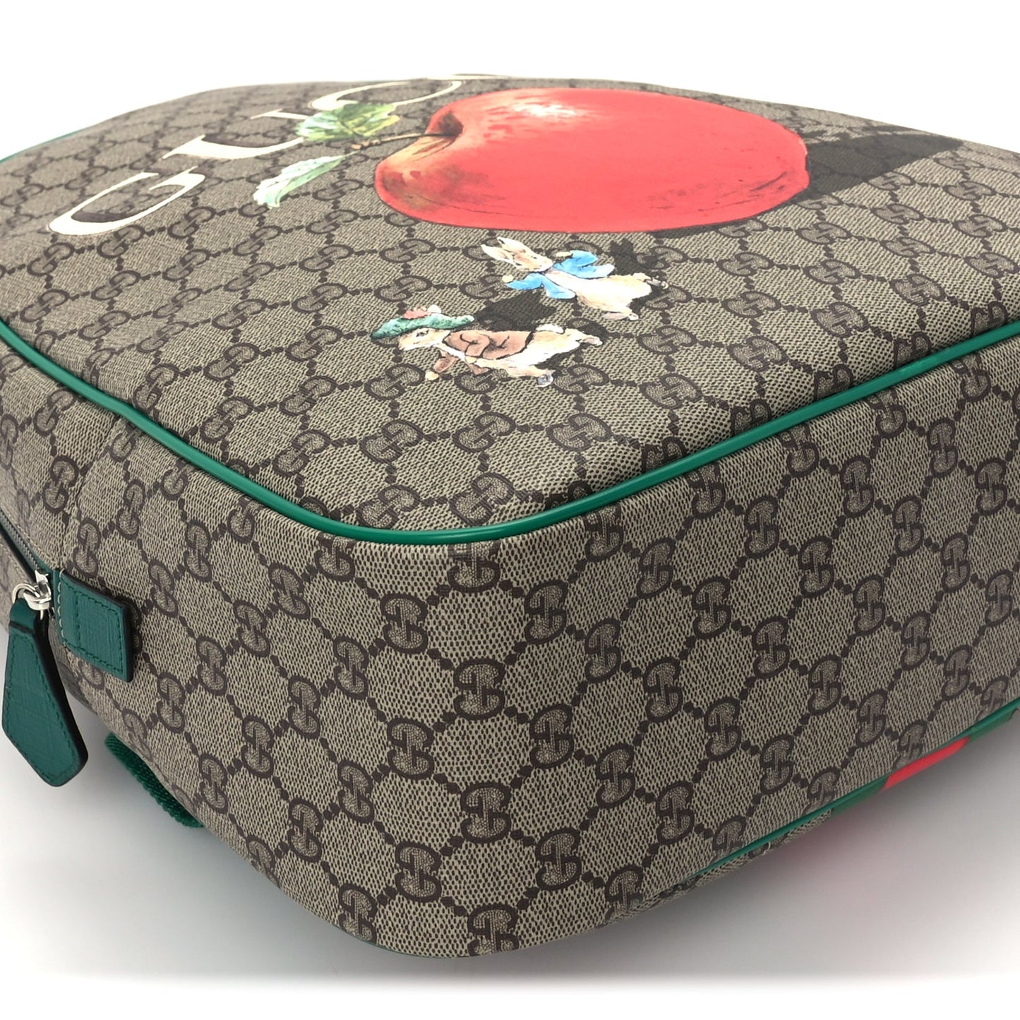 Gucci X Peter Rabbit GG Supreme Monogram Baseballs Web Childrens Backpack Green