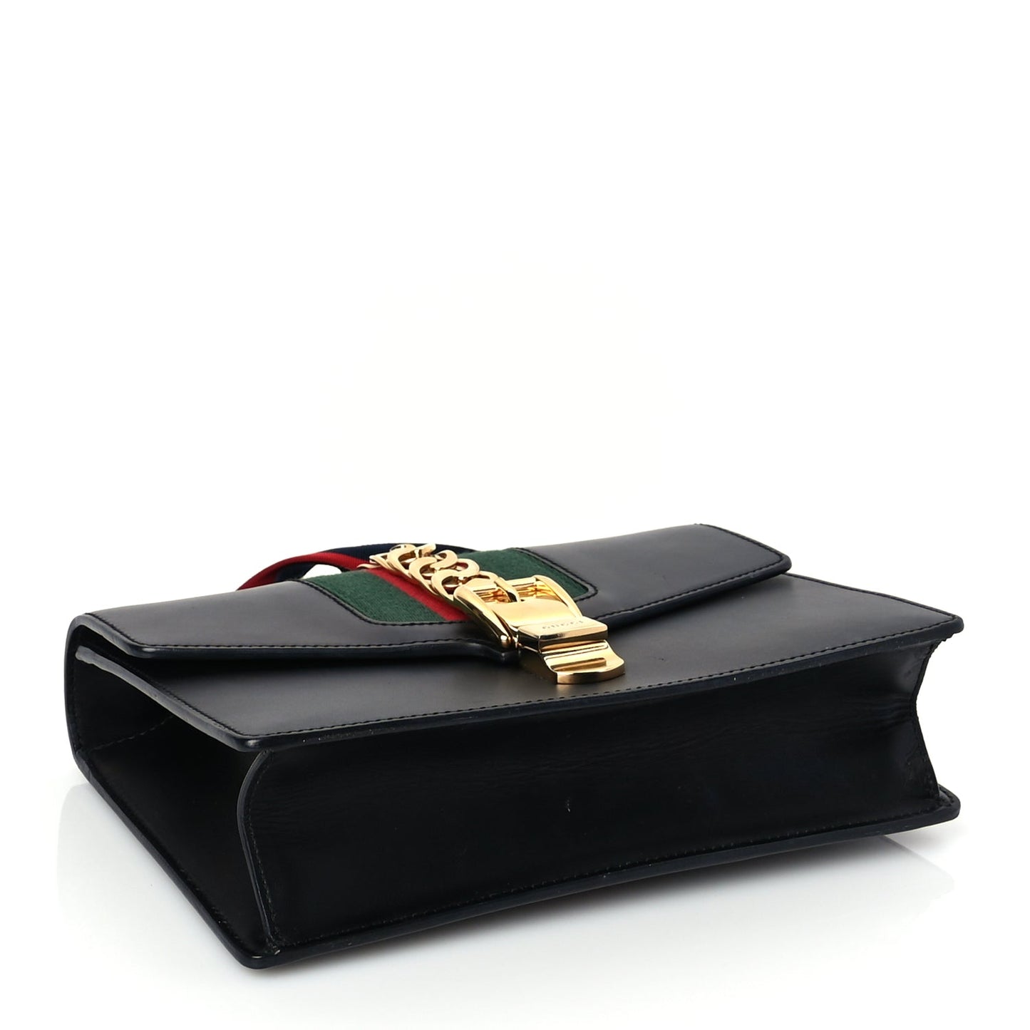 Gucci Calfskin Small Sylvie Shoulder Bag Blue Agata