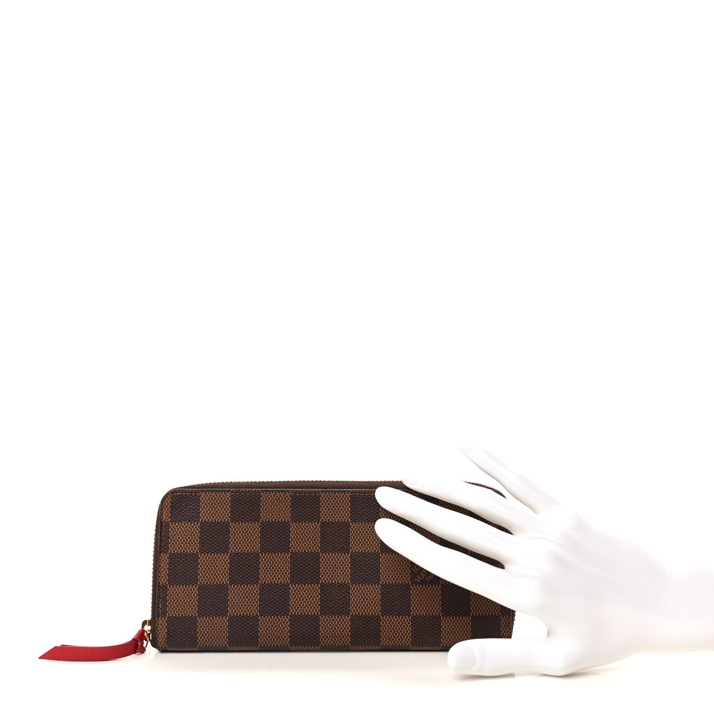 Louis Vuitton Damier Ebene Clemence Wallet Cherry