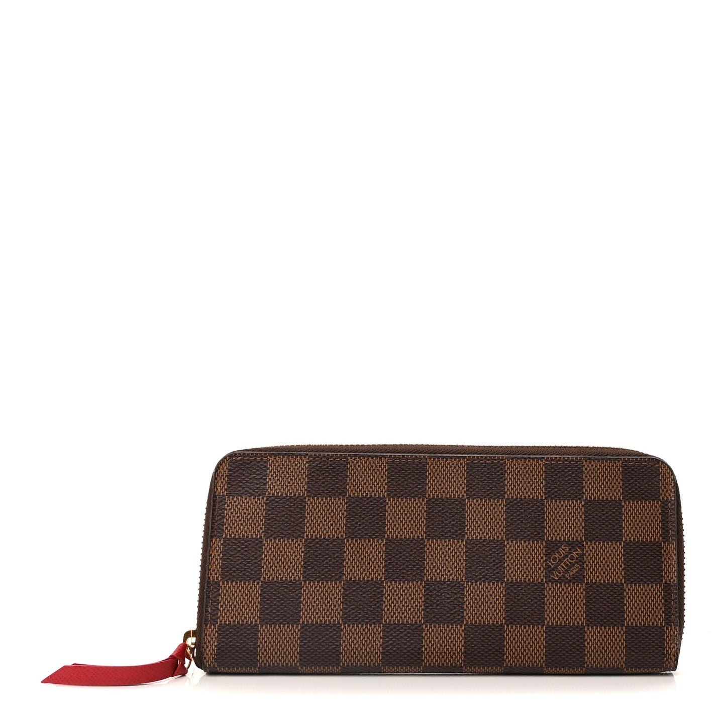 Louis Vuitton Damier Ebene Clemence Wallet Cherry