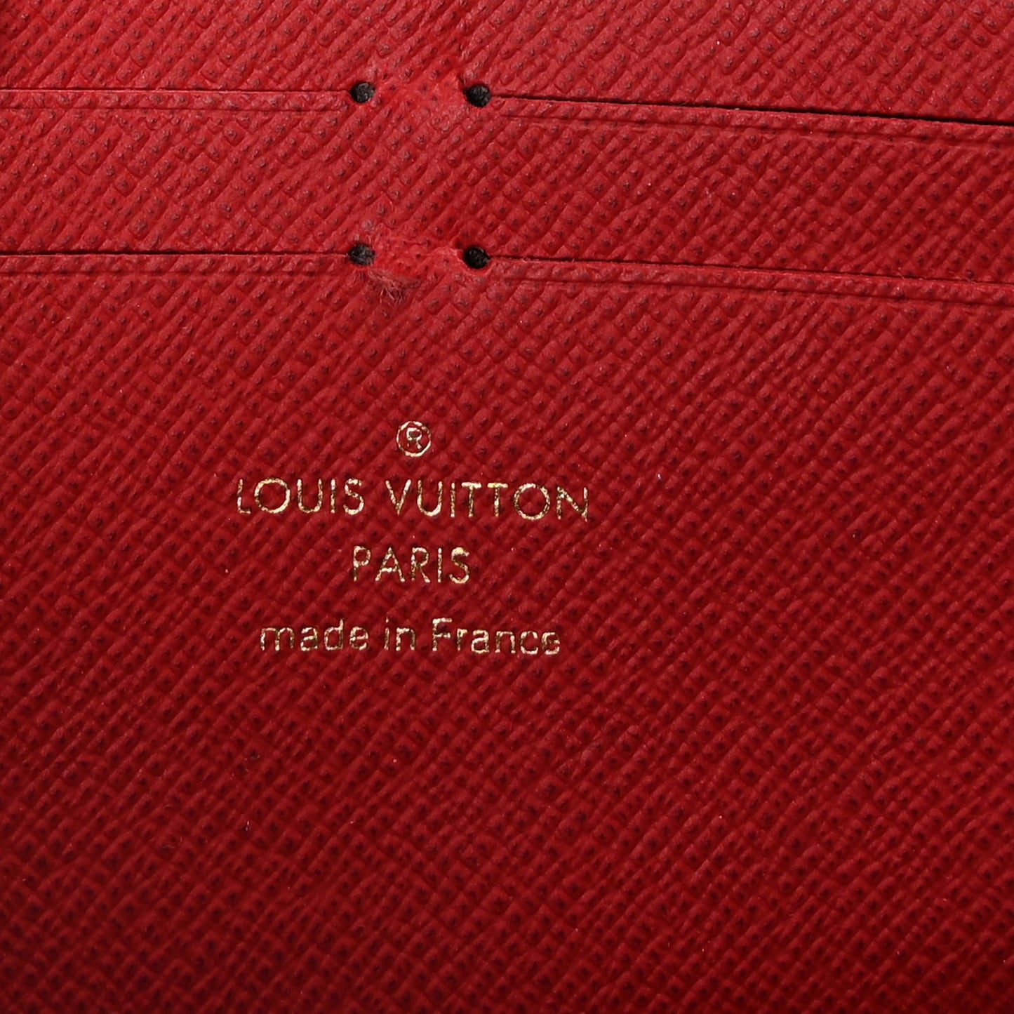 Louis Vuitton Damier Ebene Clemence Wallet Cherry