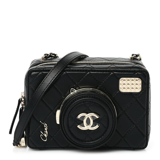 Chanel Lambskin Quilted Coco Click Bag Black