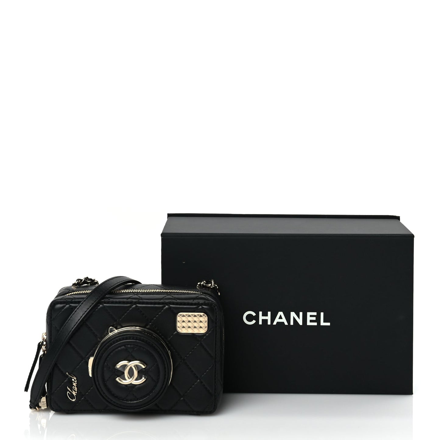 Chanel Lambskin Quilted Coco Click Bag Black