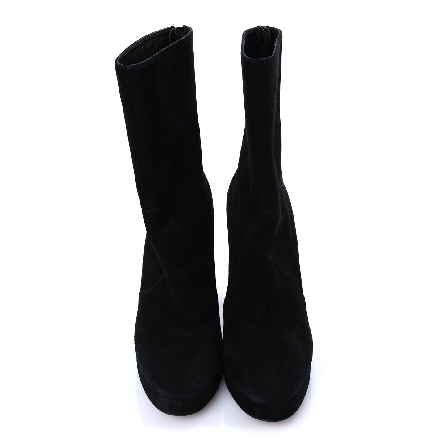Christian Dior Suede D-rise Platform Ankle Boots 37.5 Black