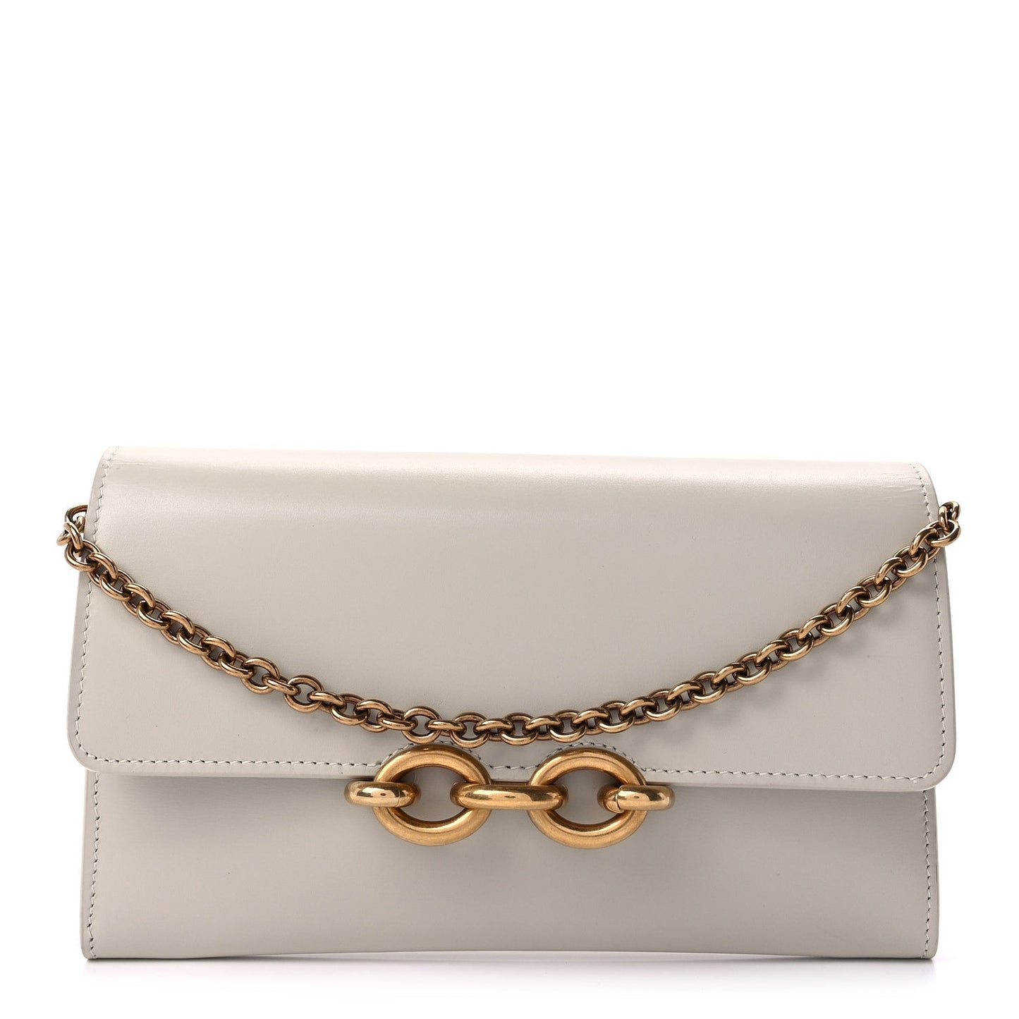 Saint Laurent Smooth Calfskin Le Maillon Chain Wallet  Crema Soft