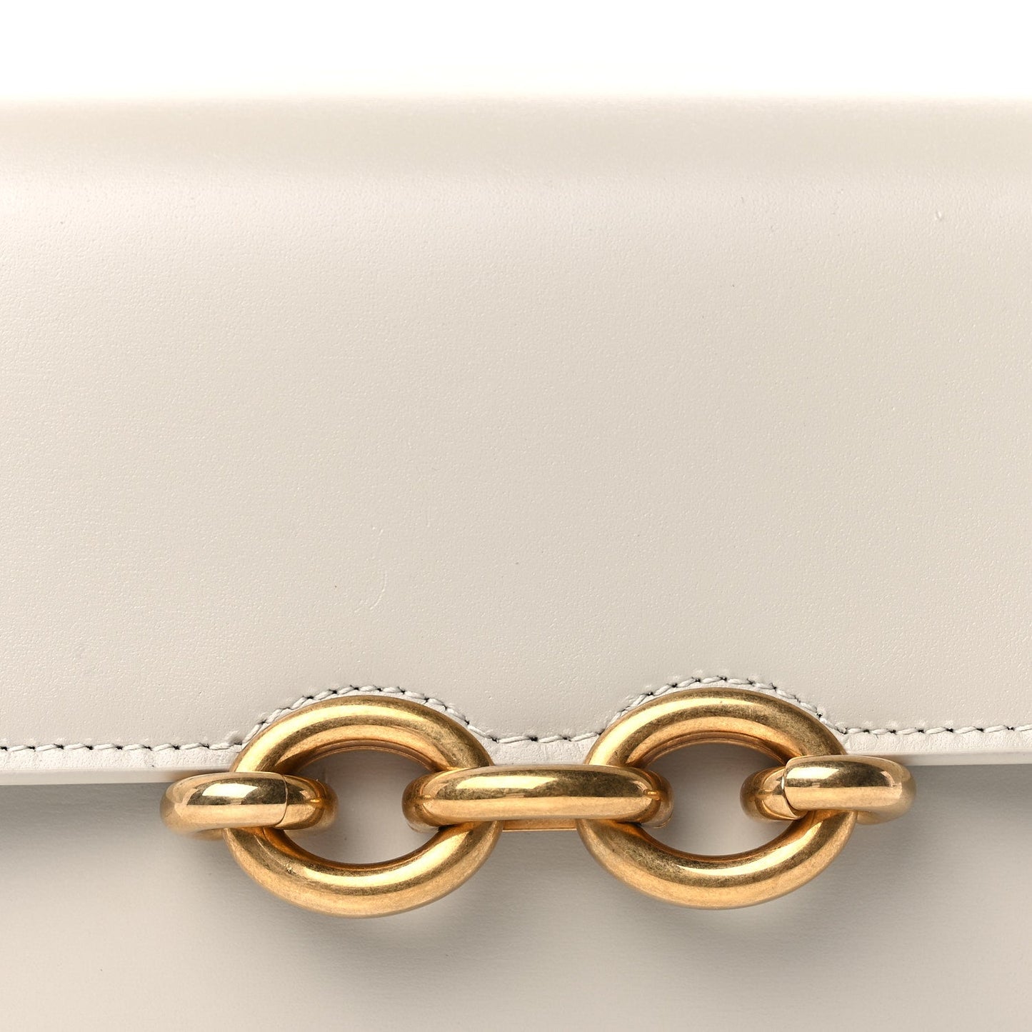 Saint Laurent Smooth Calfskin Le Maillon Chain Wallet  Crema Soft