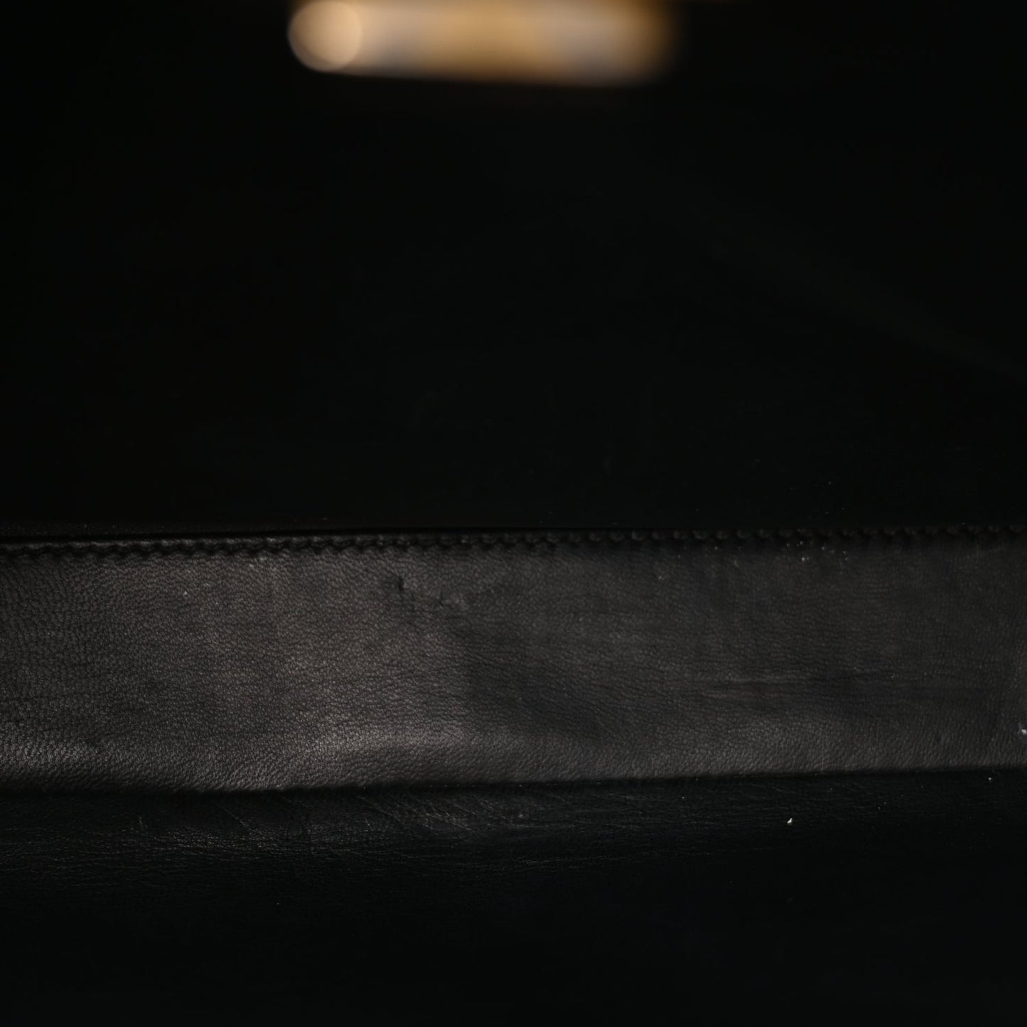 Fendi Vitello Seta Shiny Nappa Medium Peekaboo Iconic Satchel Black