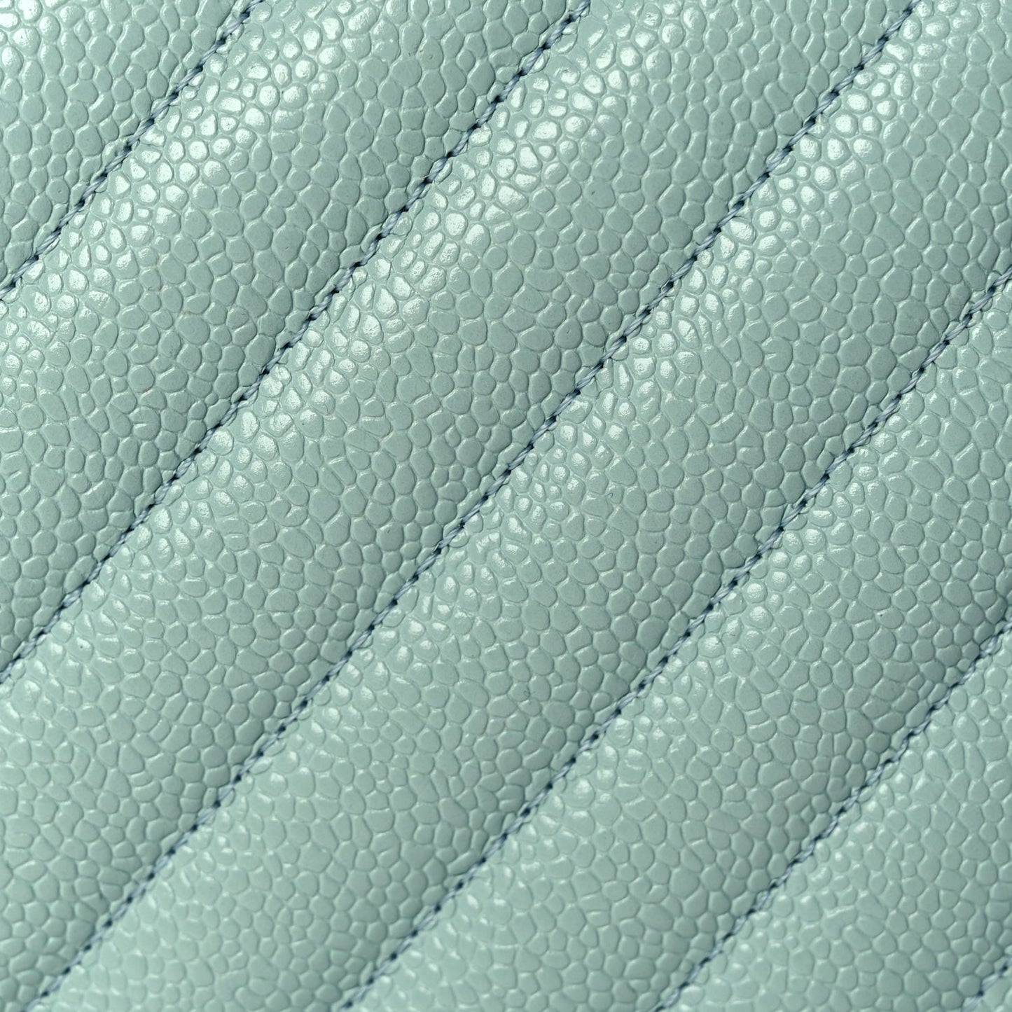 Chanel Caviar Chevron Quilted Medium Boy Flap  Light Blue