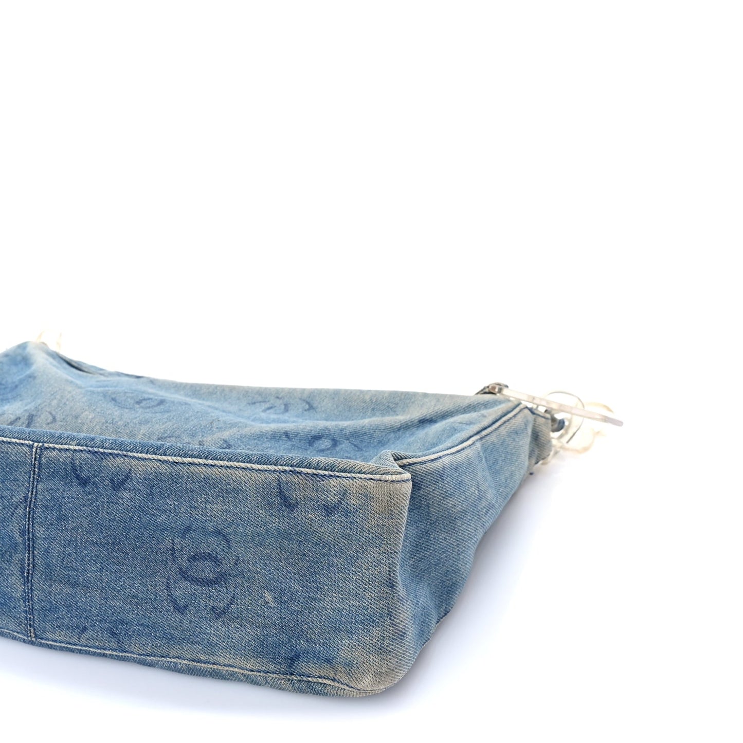 Chanel Denim CC Small Hobo Light Blue