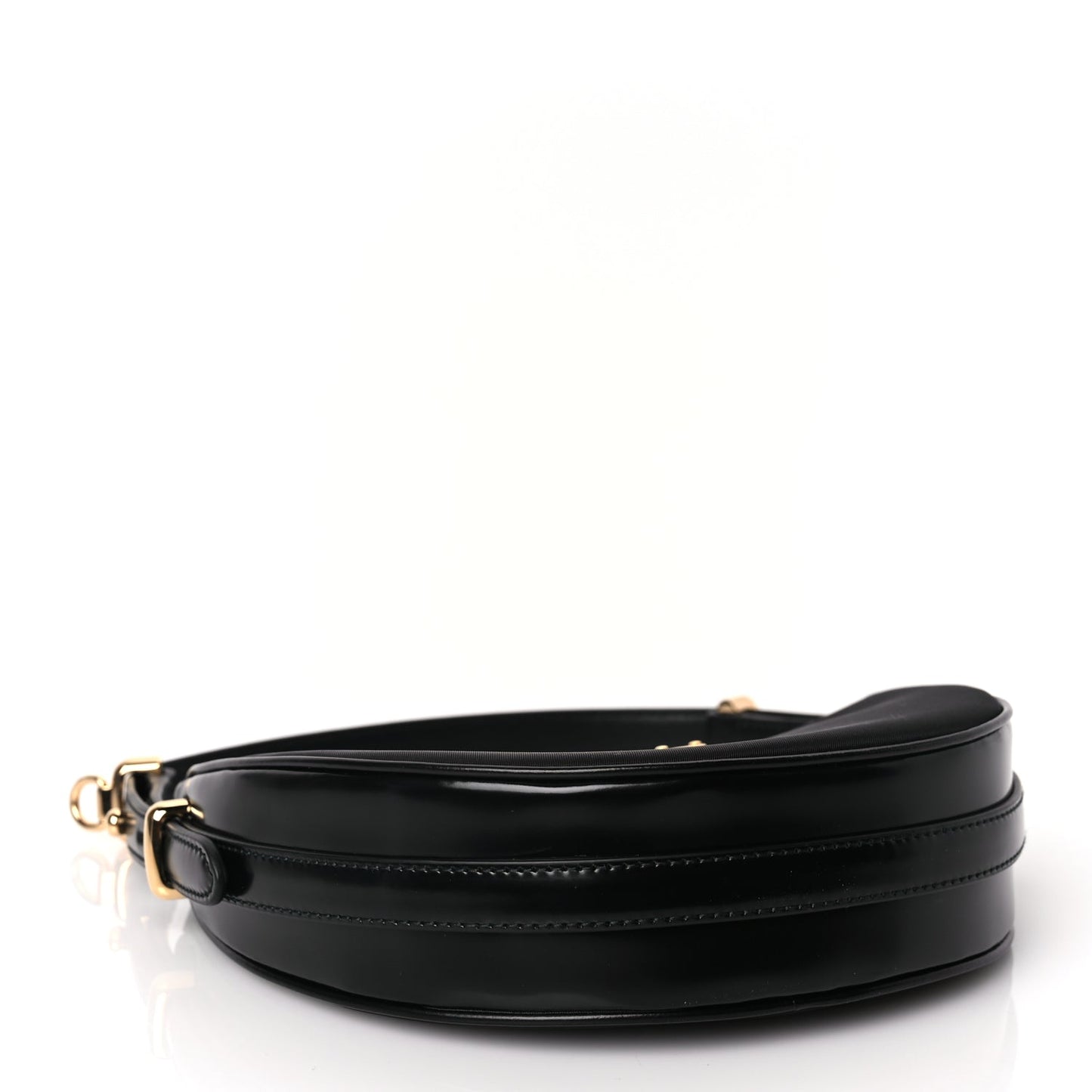 Prada Re-Nylon Spazzolato Mini Arque Shoulder Bag Black