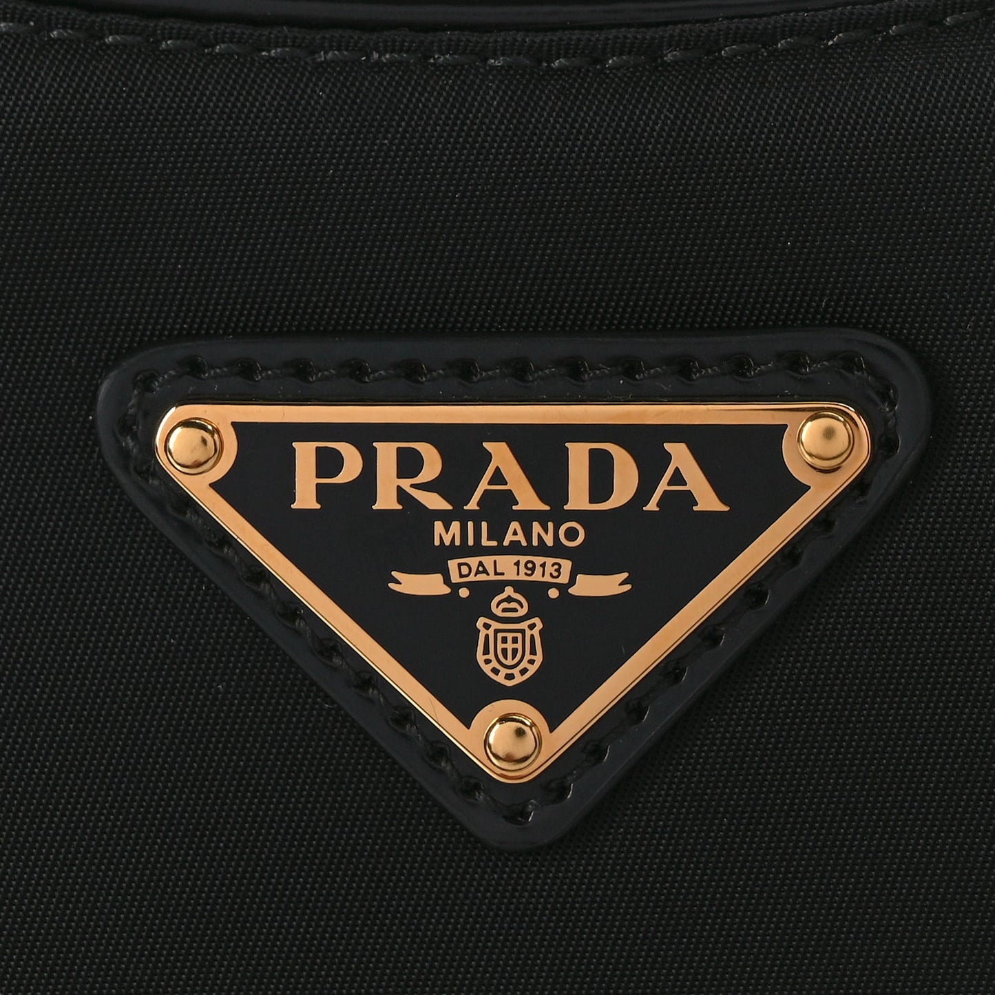 Prada Re-Nylon Spazzolato Mini Arque Shoulder Bag Black