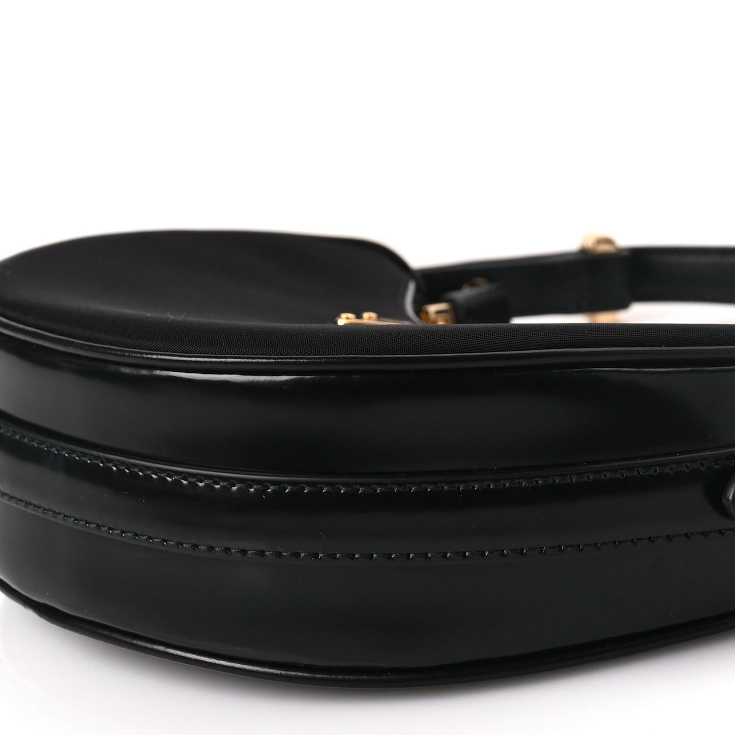 Prada Re-Nylon Spazzolato Mini Arque Shoulder Bag Black