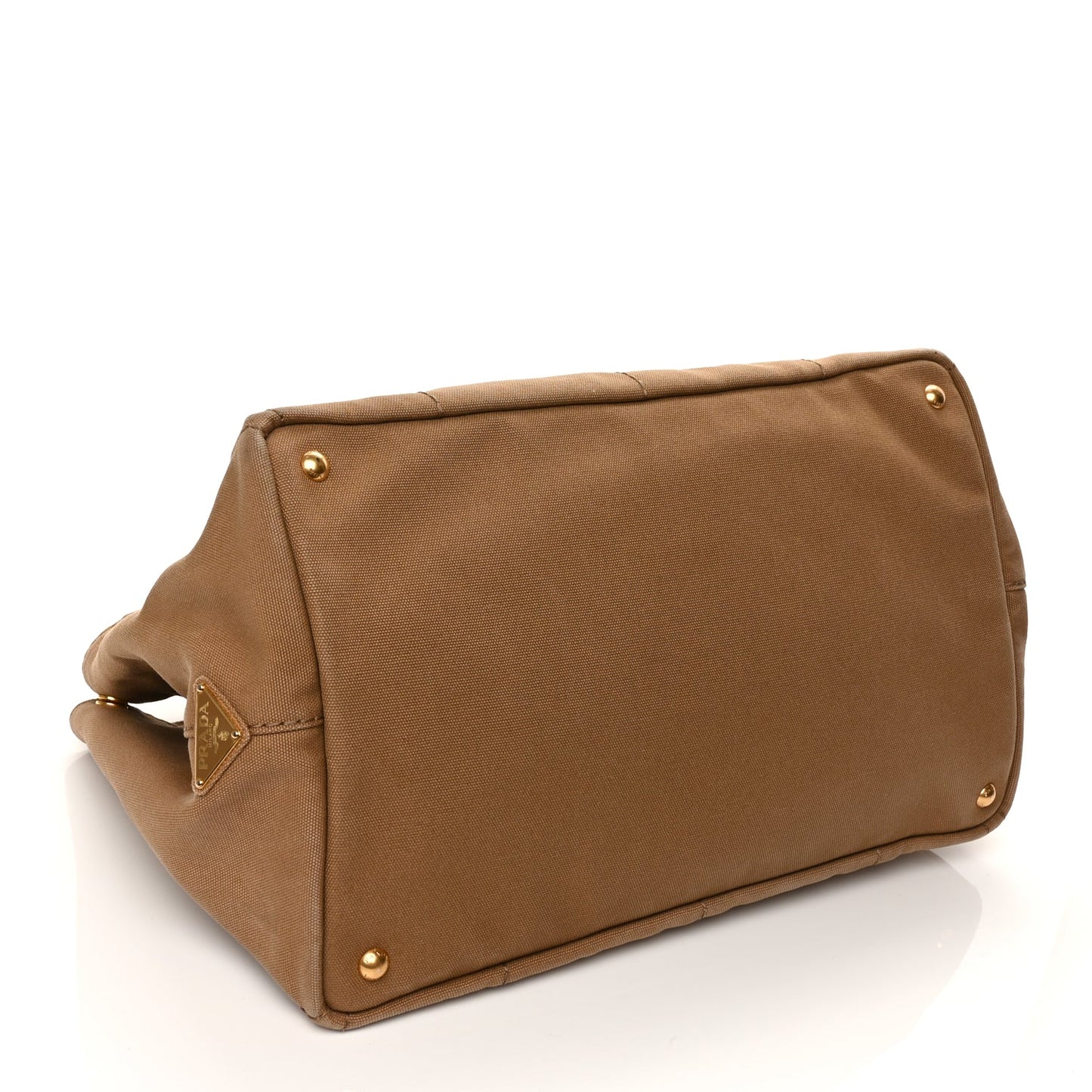 Prada Canapa Large Logo Tote Tabacco