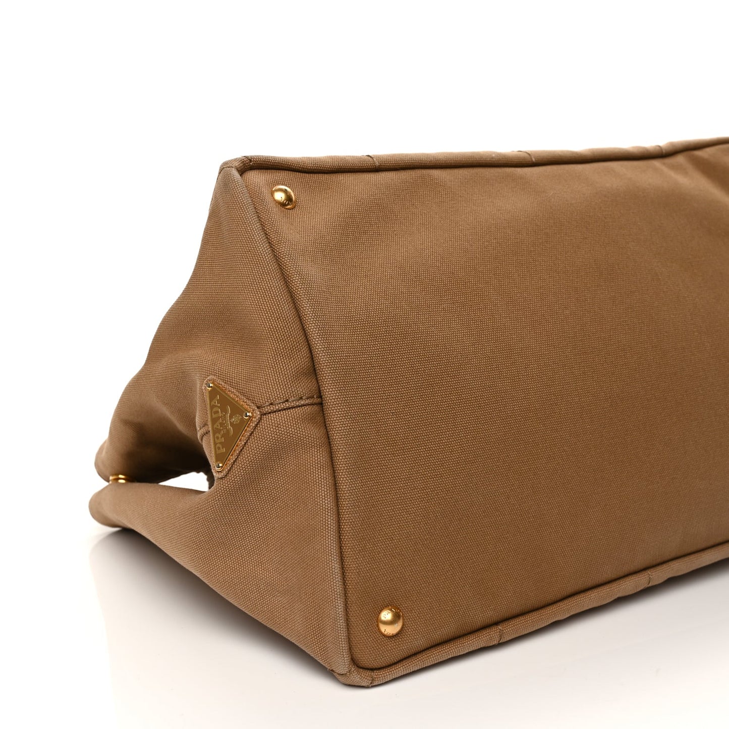 Prada Canapa Large Logo Tote Tabacco