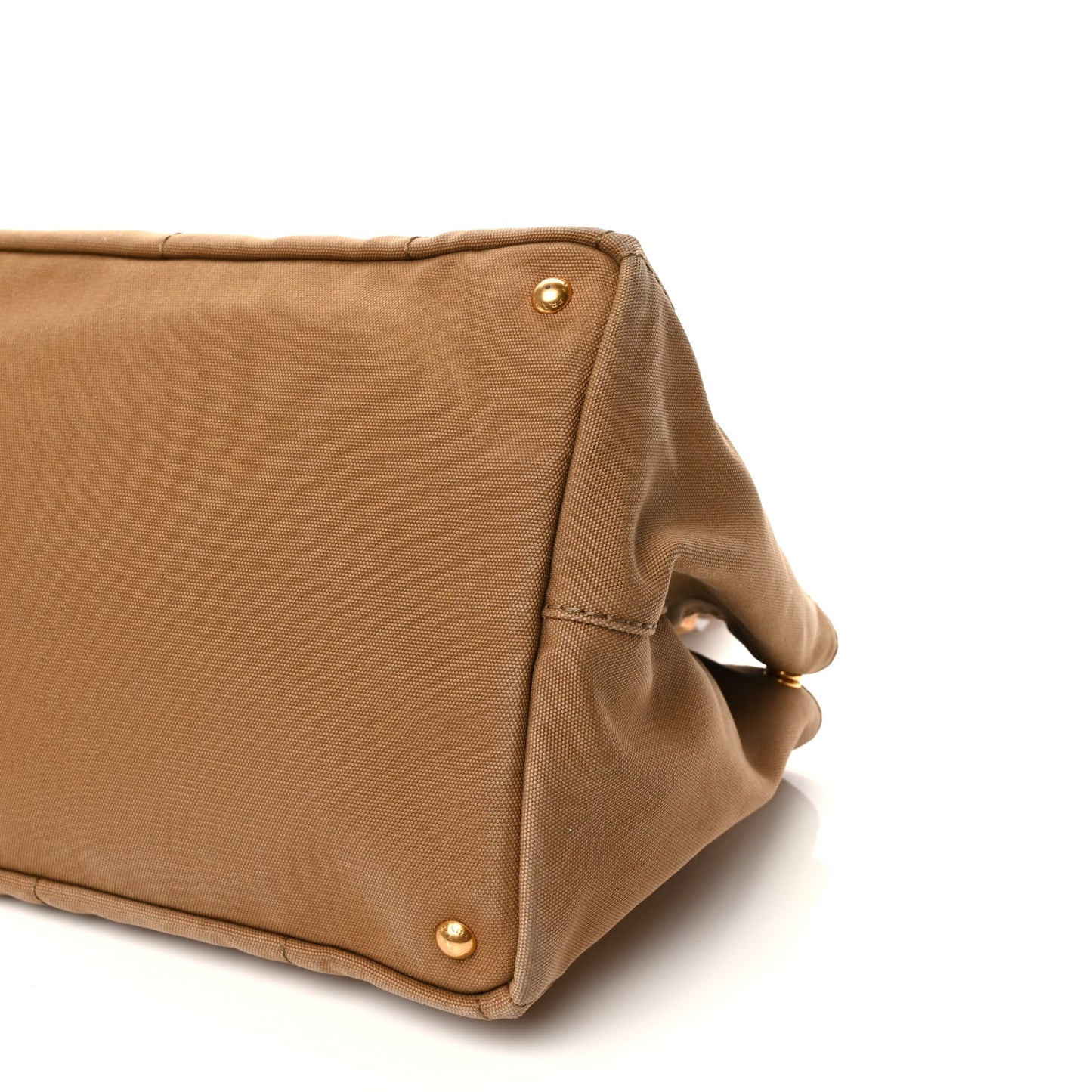 Prada Canapa Large Logo Tote Tabacco