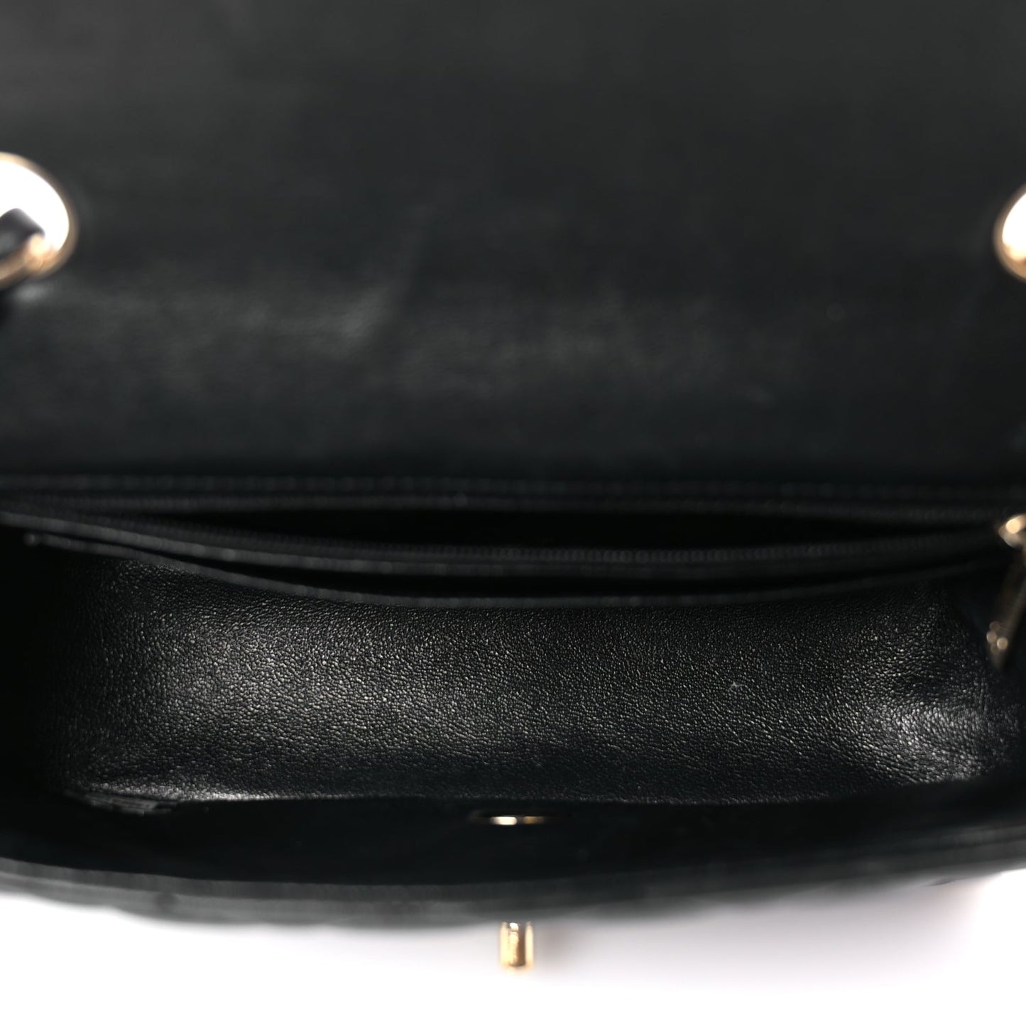 Chanel Lambskin Quilted Mini Rectangular Flap Black
