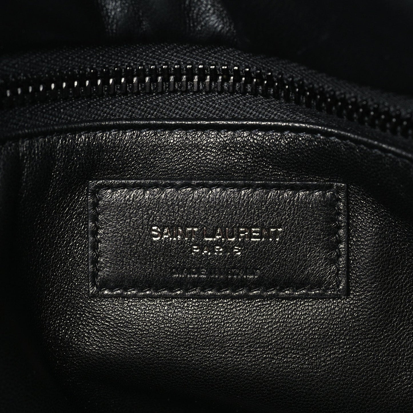 Saint Laurent Lambskin Wide Puffer Tote Black