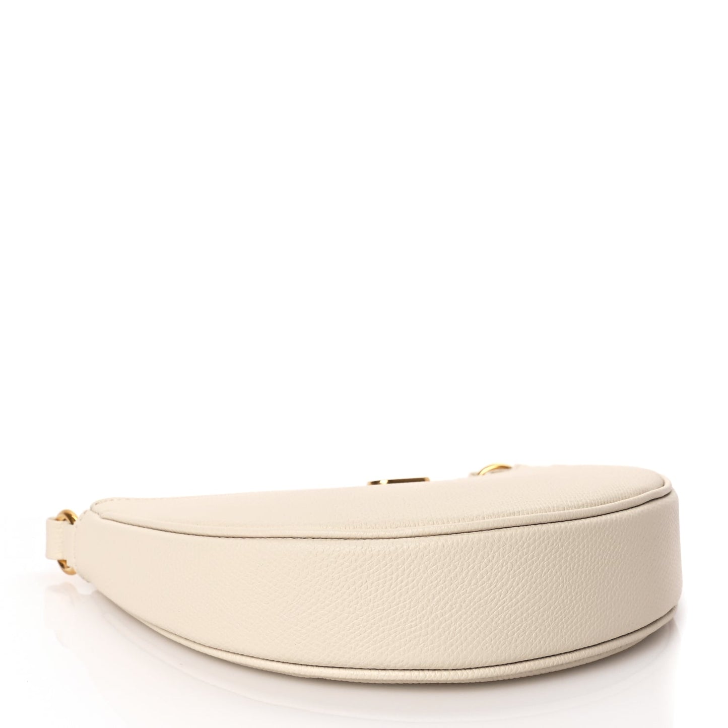 Valentino Grainy Calfskin Mini Vlogo Signature Hobo Bag Light Ivory
