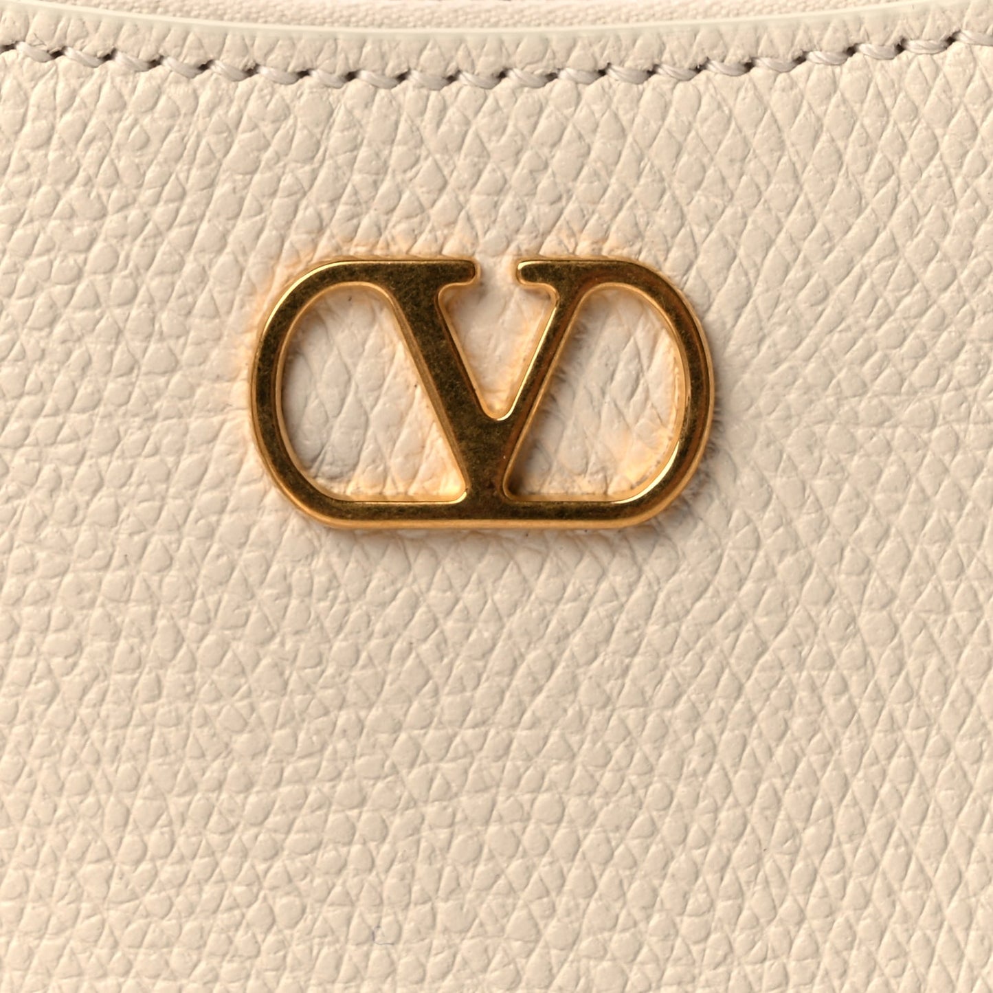 Valentino Grainy Calfskin Mini Vlogo Signature Hobo Bag Light Ivory