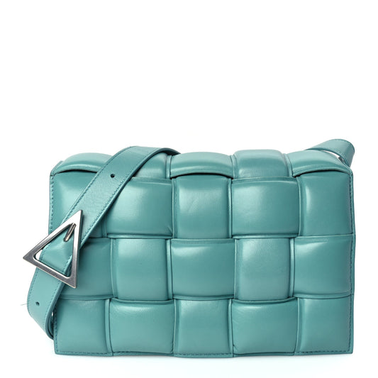 Bottega Veneta Nappa Maxi Intreccio Padded Cassette Crossbody Bag Linoleum