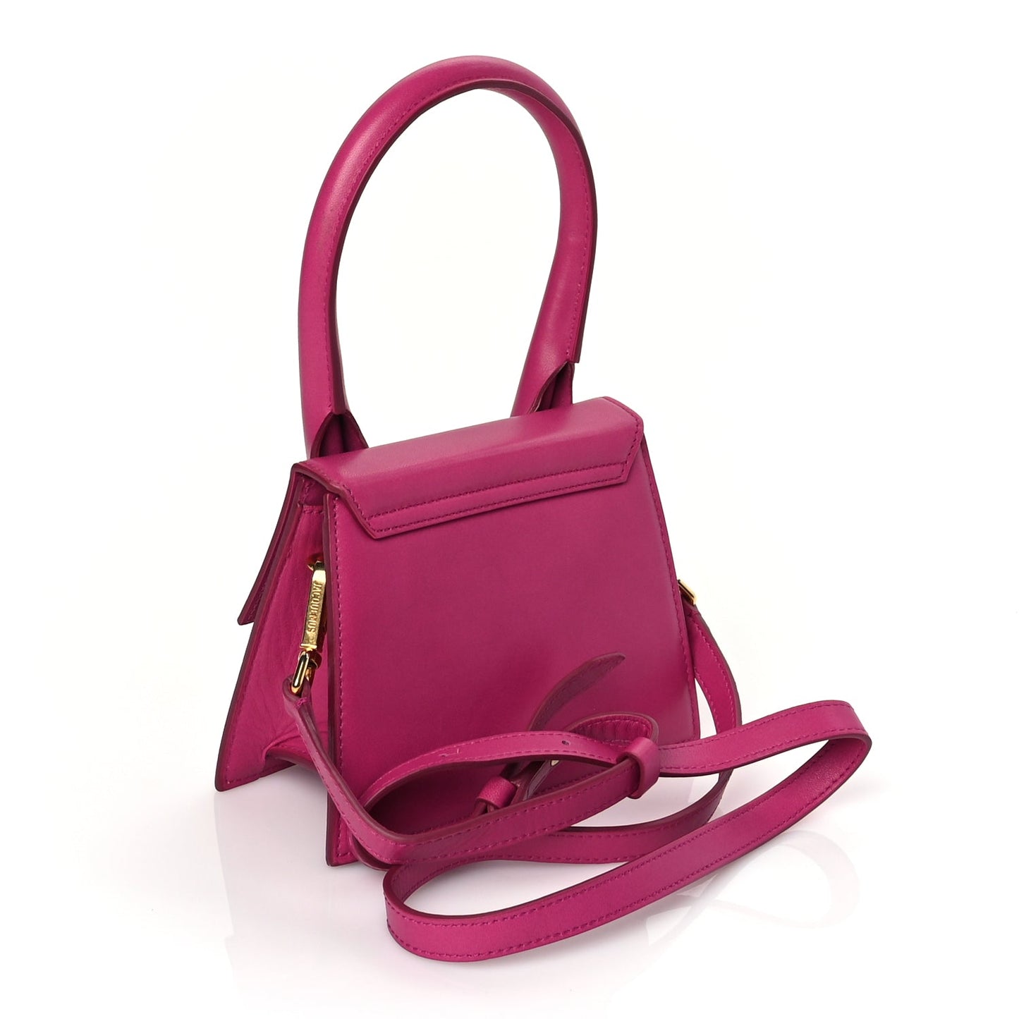 Jacquemus Smooth Calfskin Le Chiquito Moyen Dark Pink