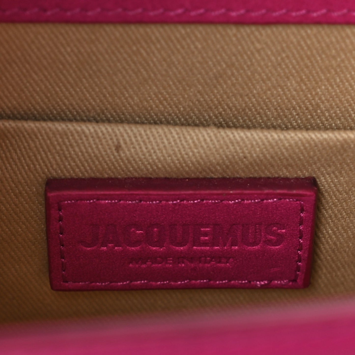 Jacquemus Smooth Calfskin Le Chiquito Moyen Dark Pink