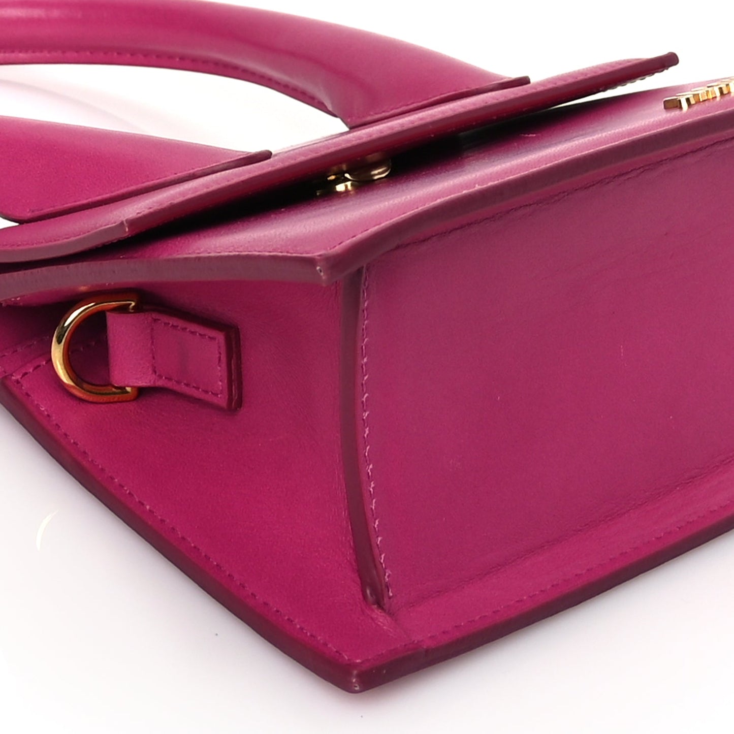 Jacquemus Smooth Calfskin Le Chiquito Moyen Dark Pink