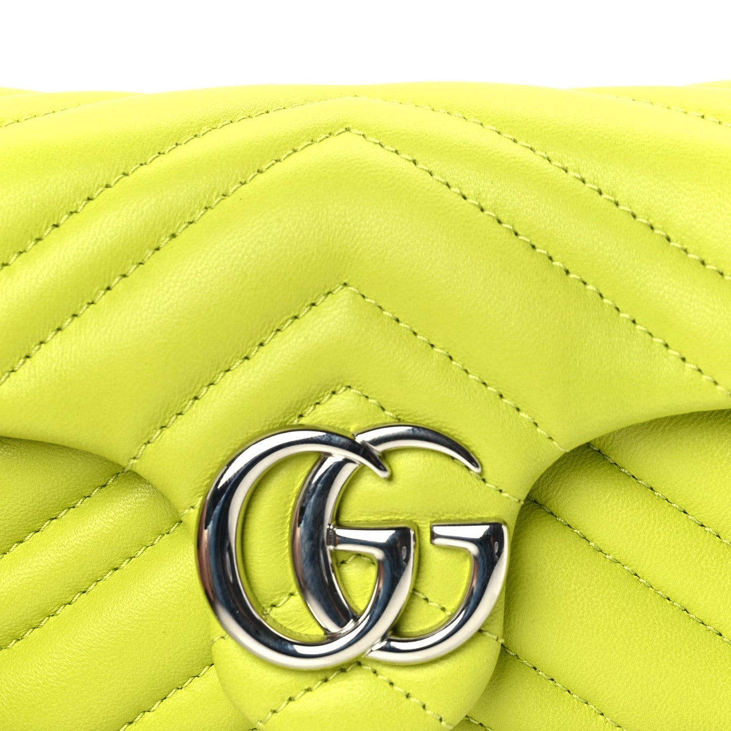 Gucci Lambskin Matelasse Mini GG Marmont Shoulder Bag  Firefly