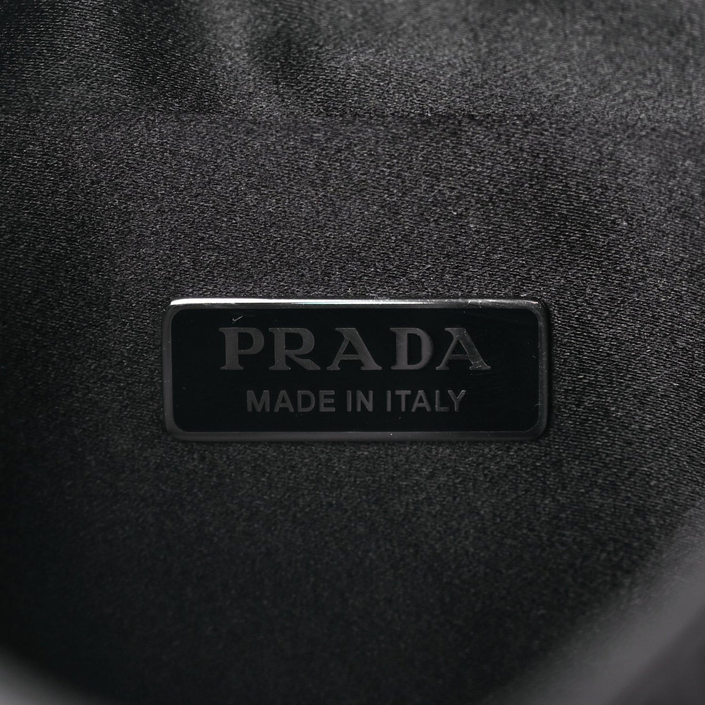 Prada Satin Crystal Cleo Adjustable Strap Shoulder Bag Black