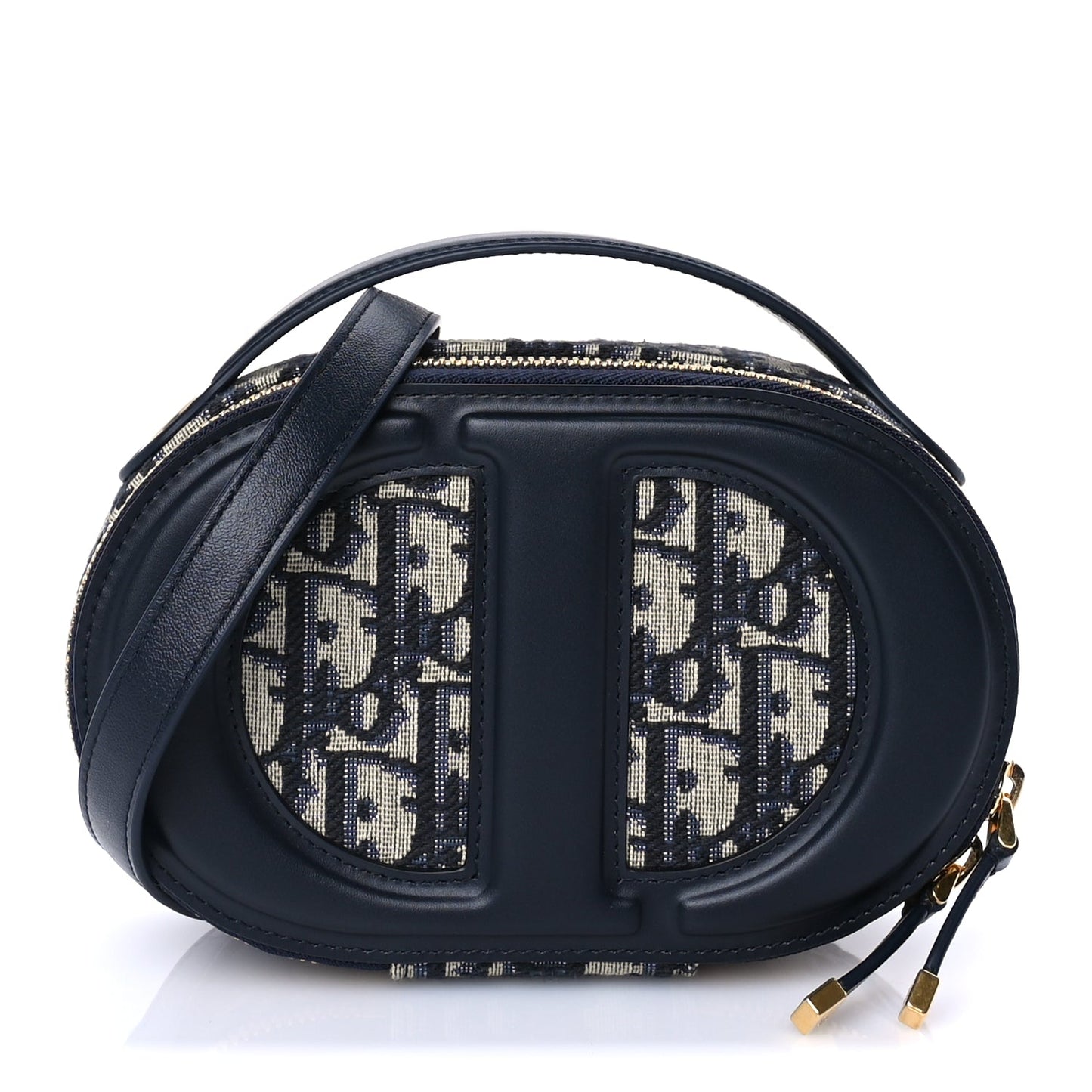 Christian Dior Oblique CD Signature Oval Crossbody Camera Bag Blue Multicolor