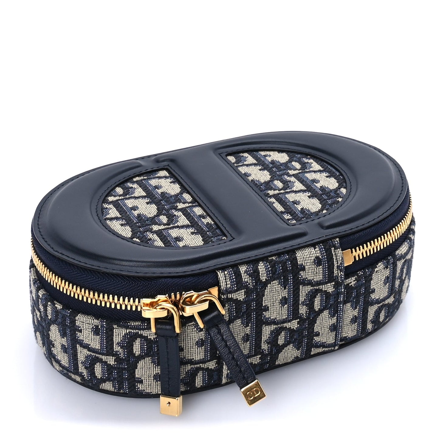Christian Dior Oblique CD Signature Oval Crossbody Camera Bag Blue Multicolor