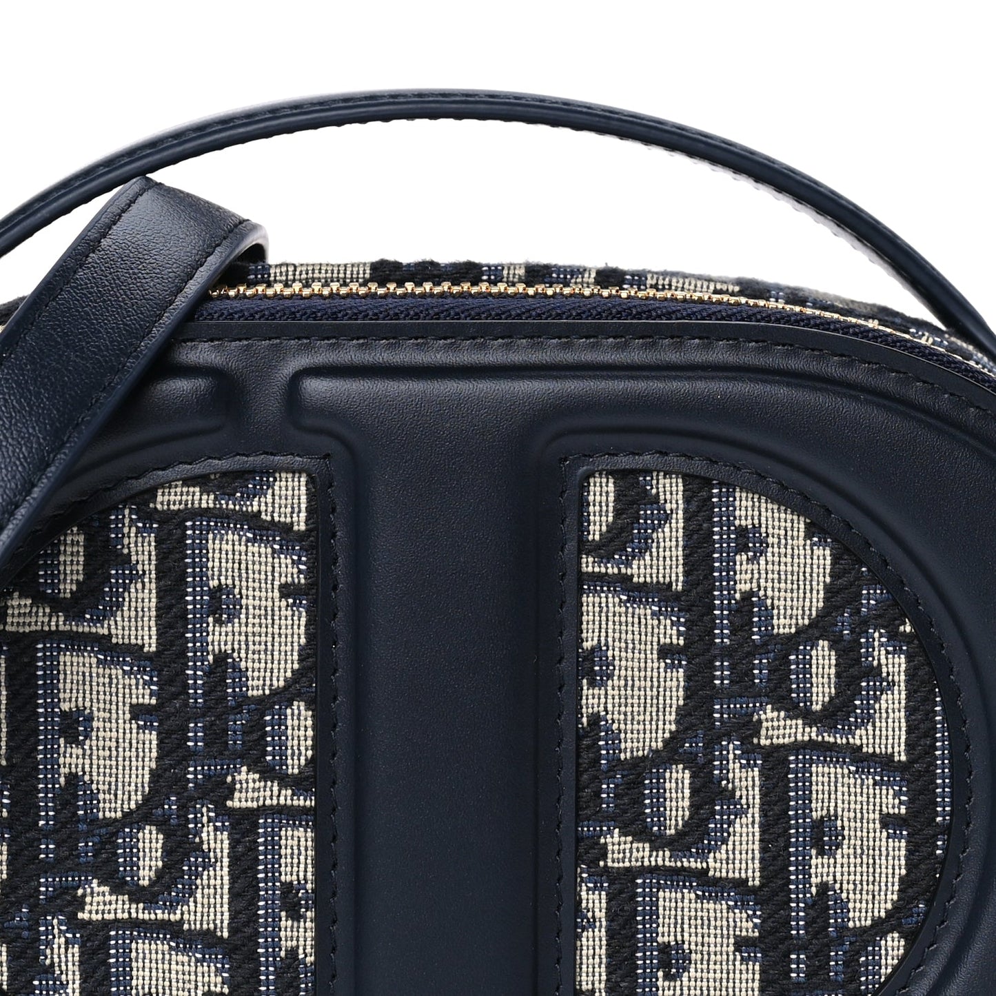 Christian Dior Oblique CD Signature Oval Crossbody Camera Bag Blue Multicolor