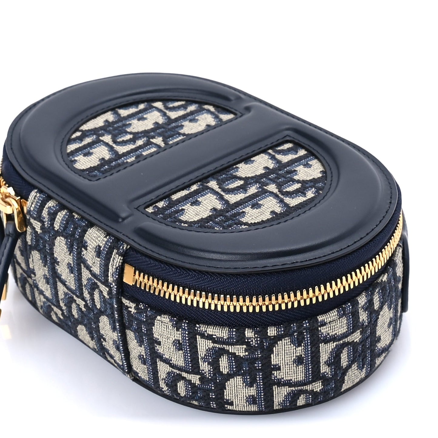 Christian Dior Oblique CD Signature Oval Crossbody Camera Bag Blue Multicolor