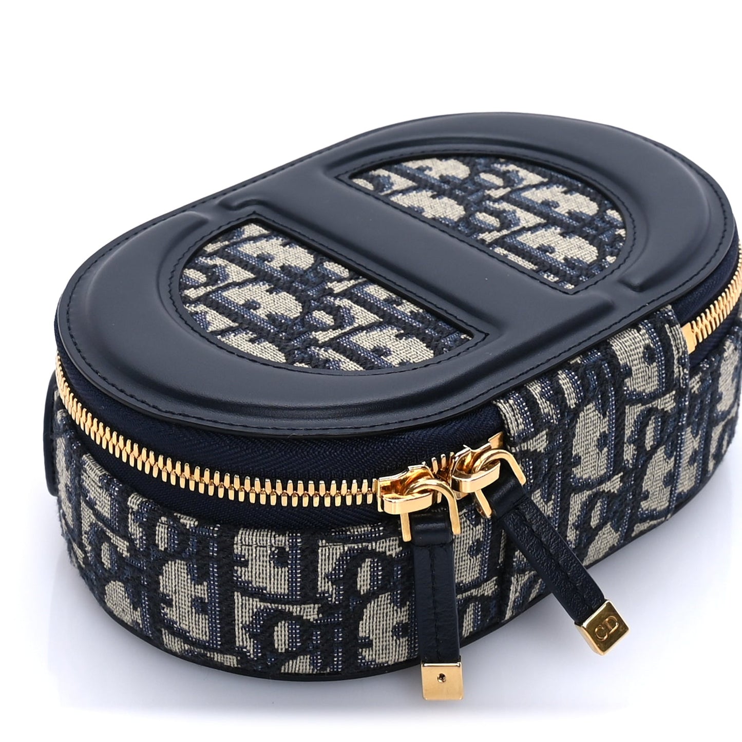 Christian Dior Oblique CD Signature Oval Crossbody Camera Bag Blue Multicolor