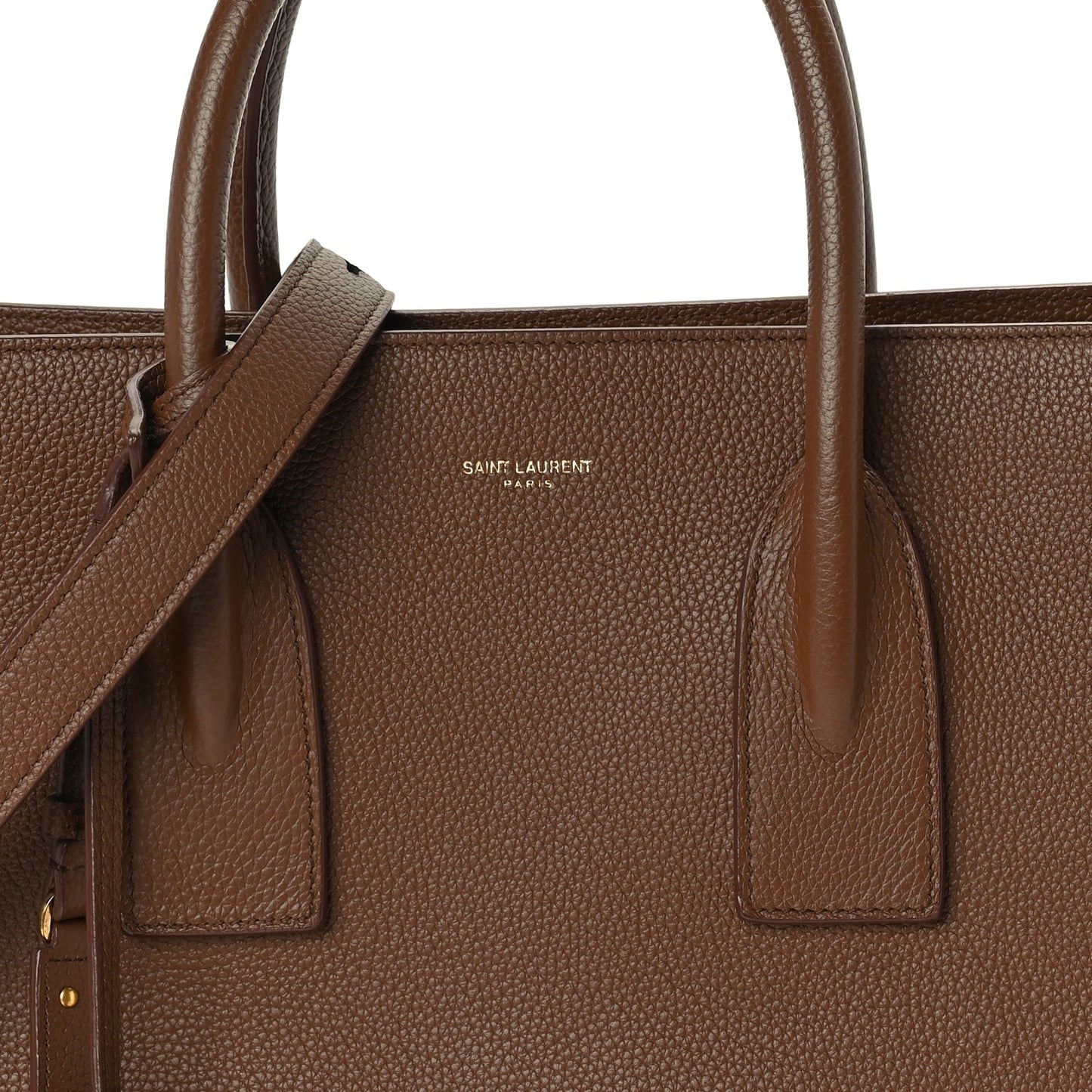 Saint Laurent Grained Calfskin Large Souple Sac De Jour  Cinnamon