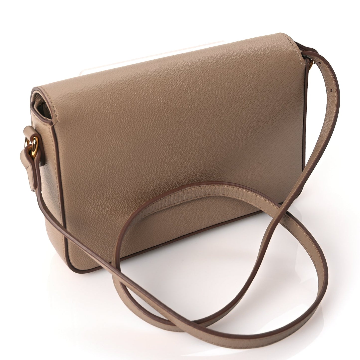 Burberry Grained Calfskin House Check Tartan Mix New Hampshire Chestnut Beige