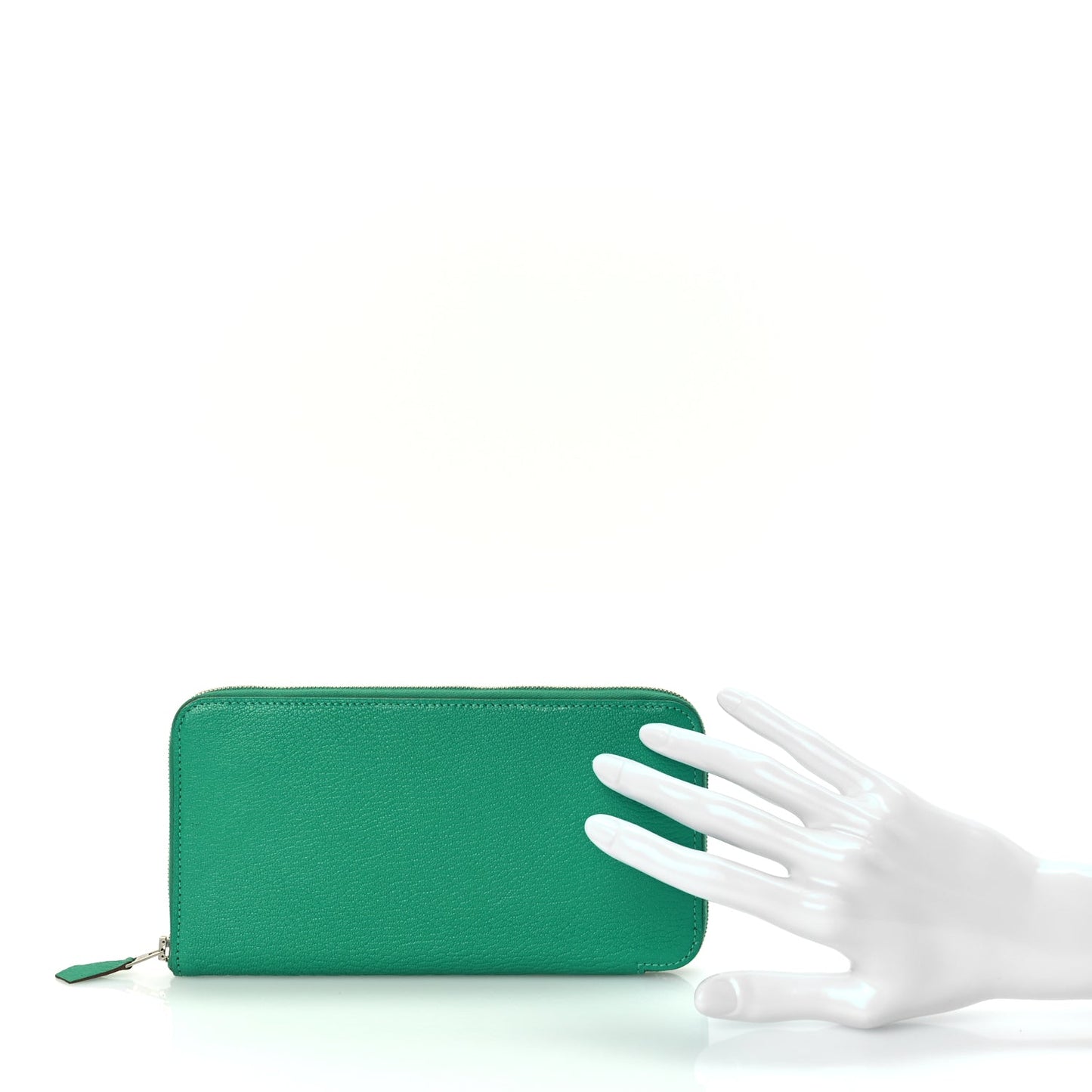 Hermes Chevre Mysore Silk'In Wallet Vert Jade Vert Jade
