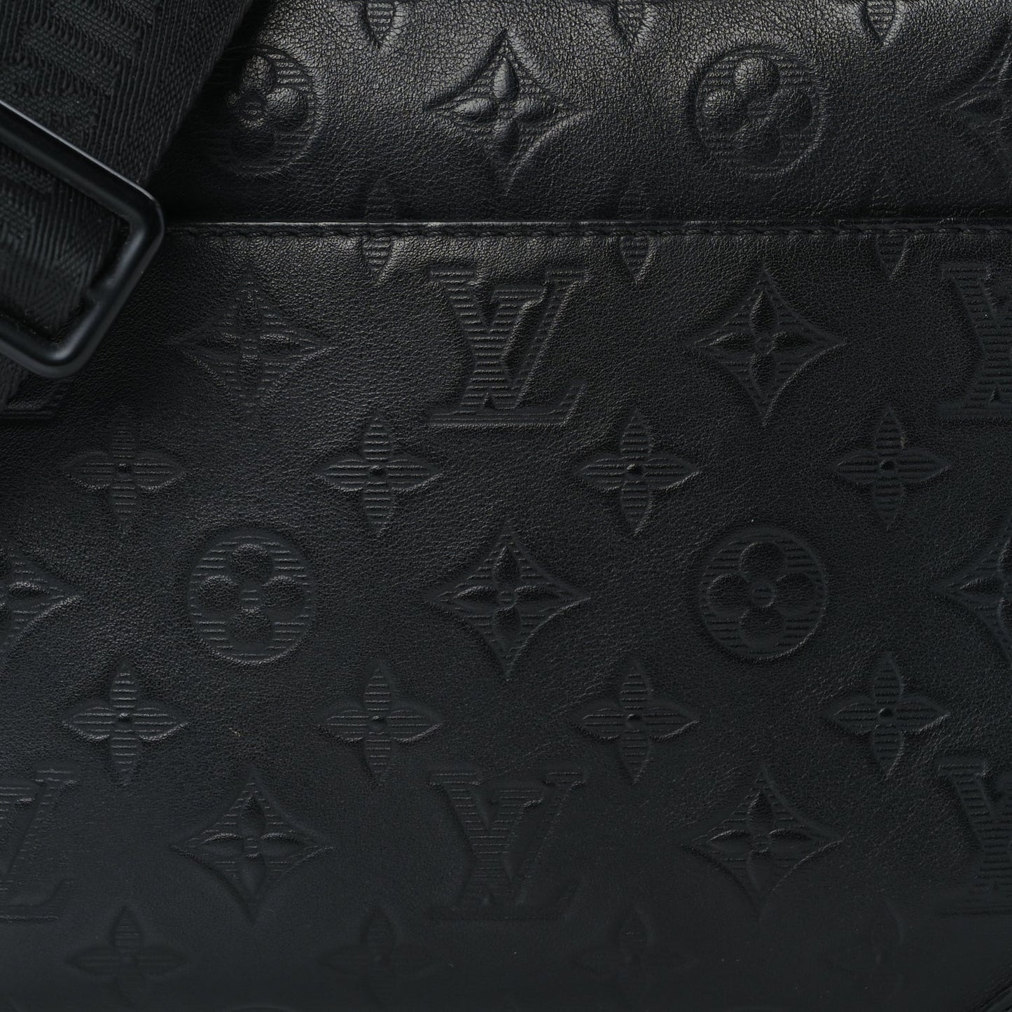 Louis Vuitton Calfskin Monogram Shadow Duo Messenger Black Black