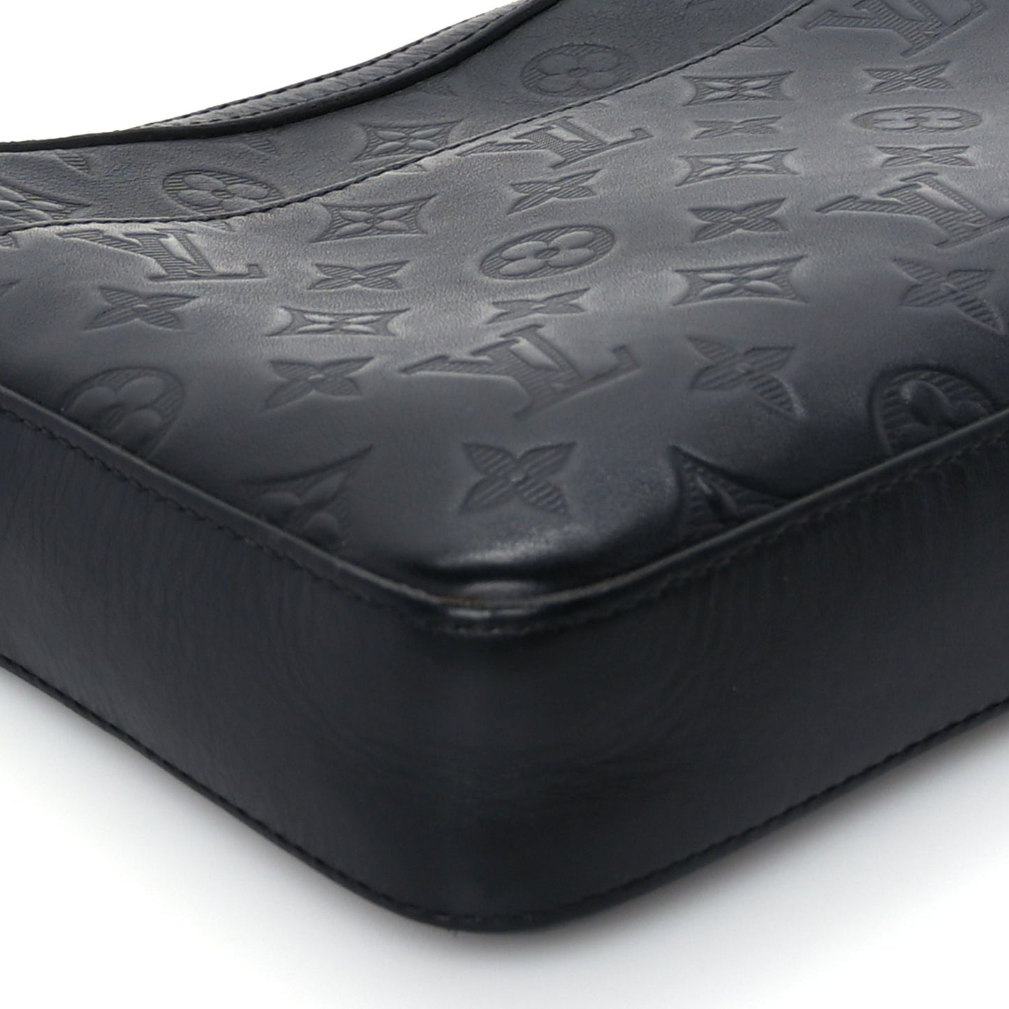 Louis Vuitton Calfskin Monogram Shadow Duo Messenger Black Black