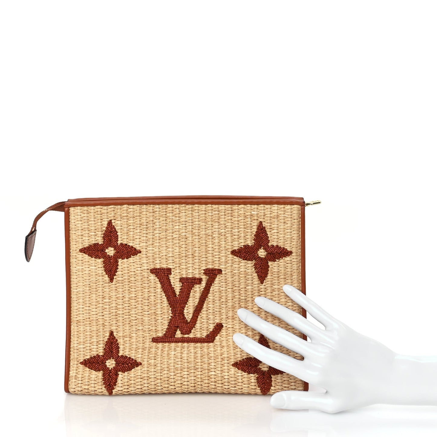 Louis Vuitton Raffia Monogram Giant Toiletry Pouch 26 Tan