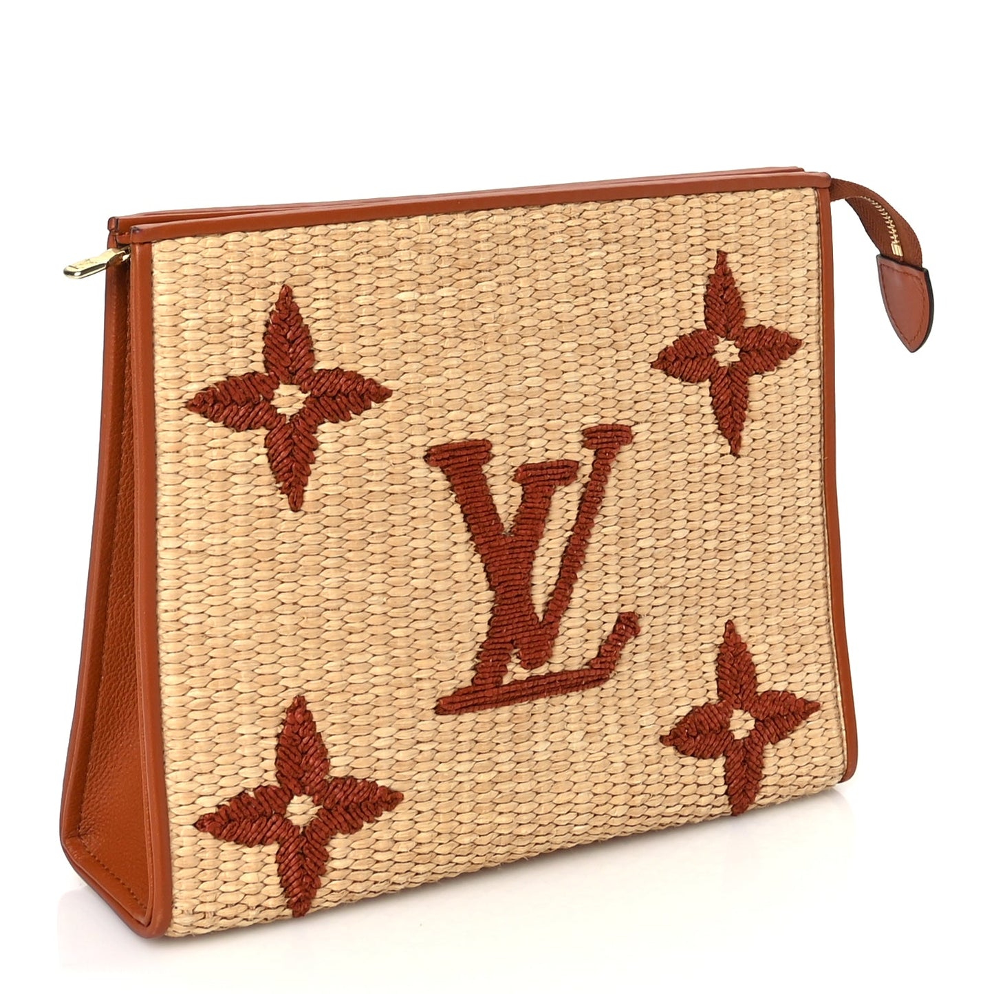 Louis Vuitton Raffia Monogram Giant Toiletry Pouch 26 Tan
