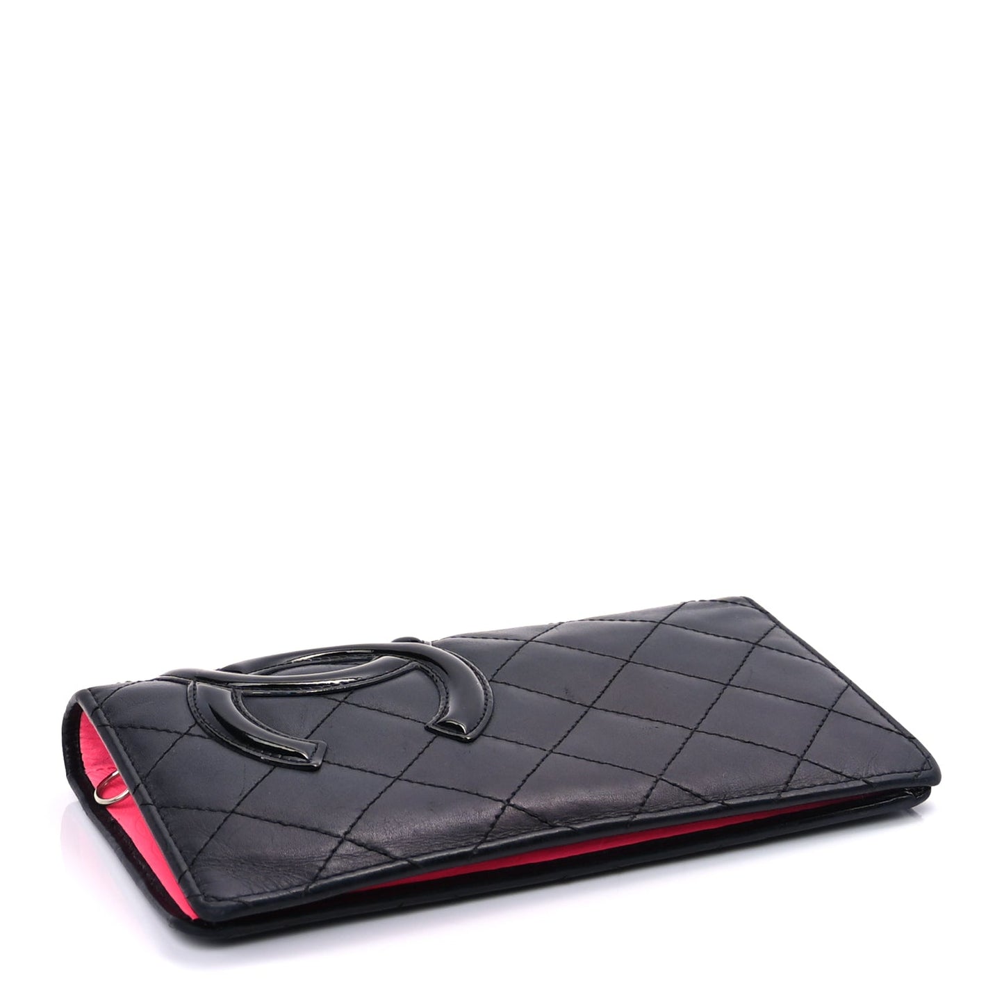 Chanel Calfskin Quilted Cambon Yen Wallet Black